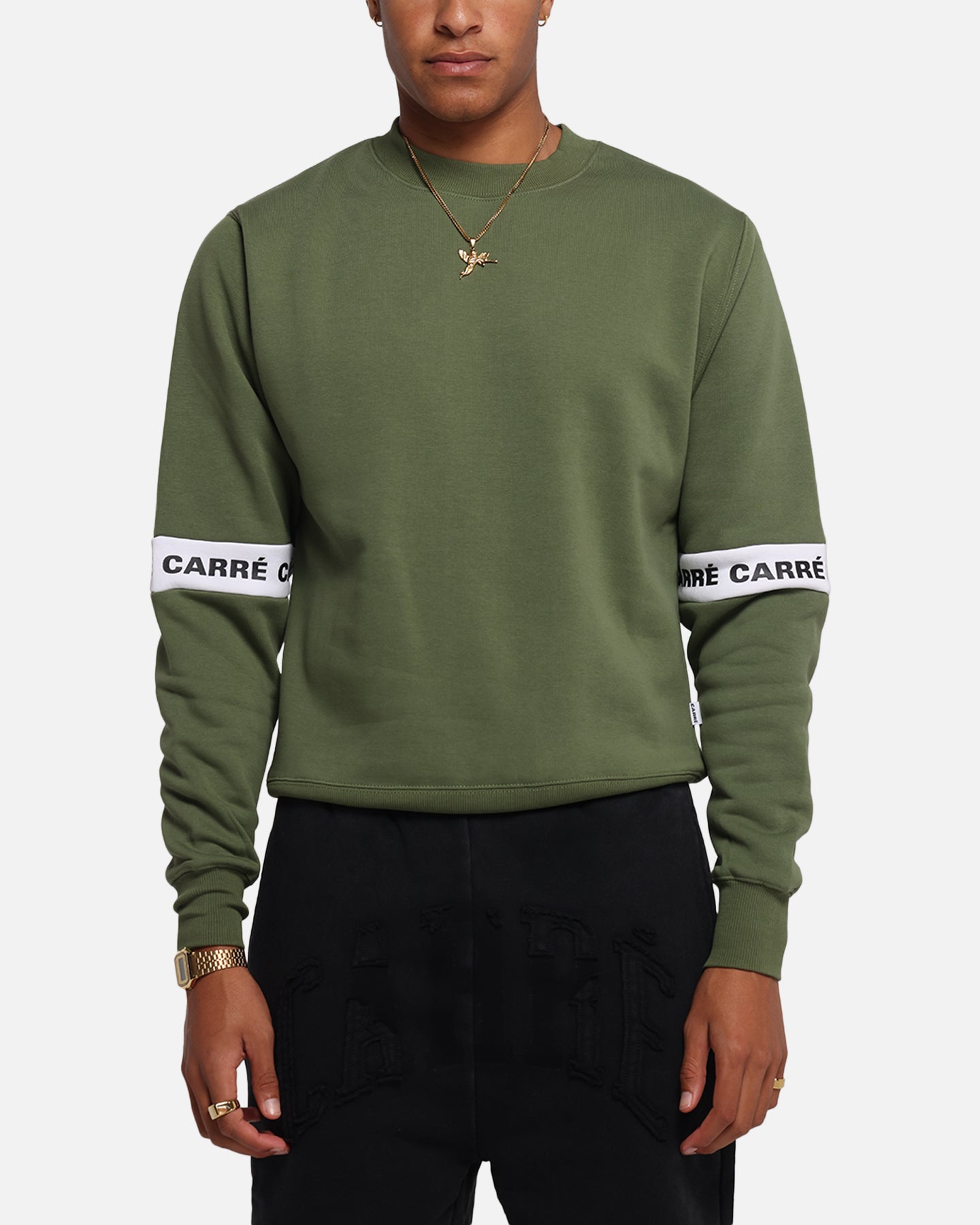Carre La Manche 2.0 Crewneck Olive Green、mySite、zt4zffjzw