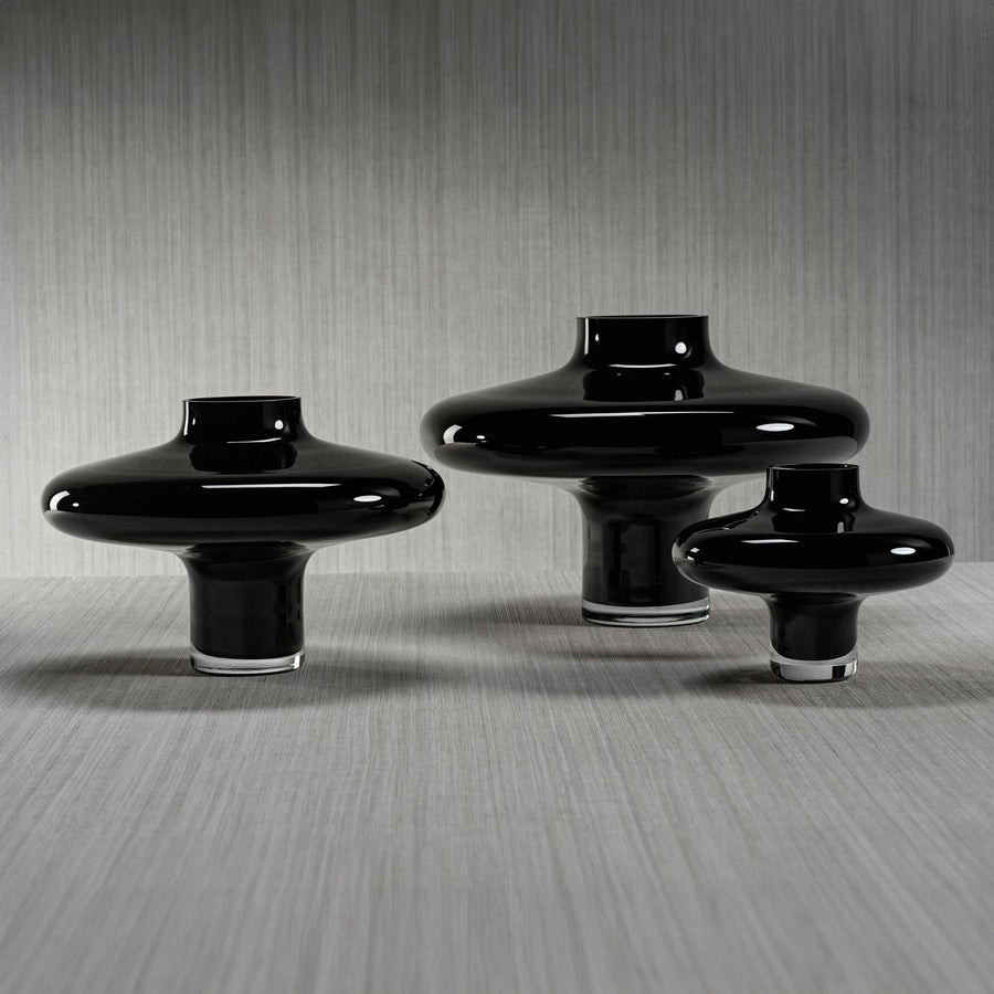  Onyx Opal Black Glass Vase、mySite、elrpsem3k