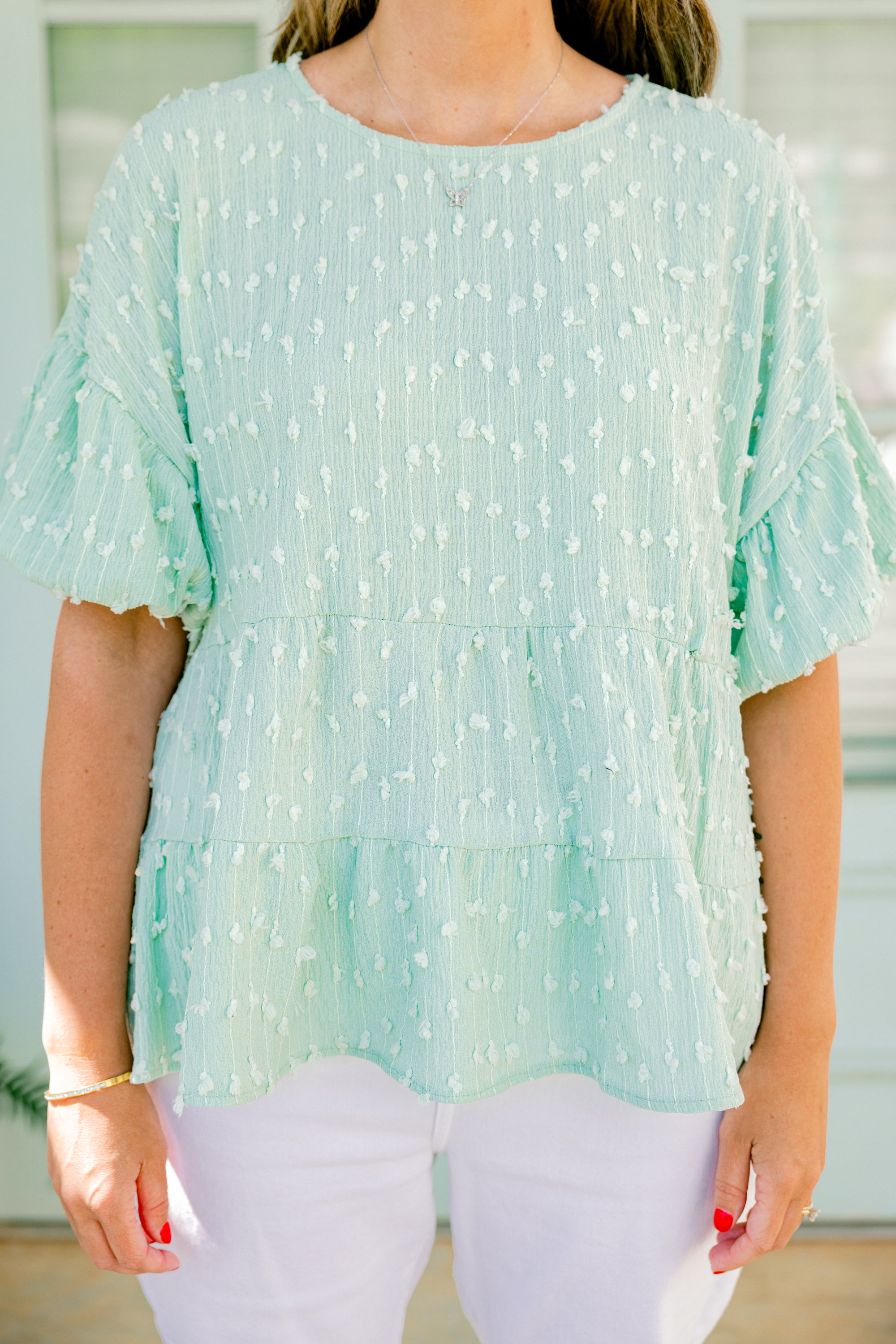  A Rosy Smile Top, Seafoam、mySite、justintrudeaud