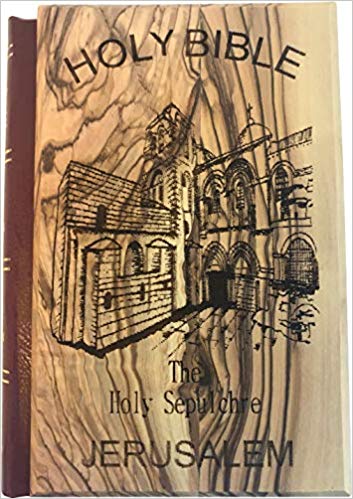  Jerusalem Bible, Olive Wood Cover carved with with Holy Sepulchre Church (English, 1094 pages) Unknown Binding、mySite、elrpsem3k