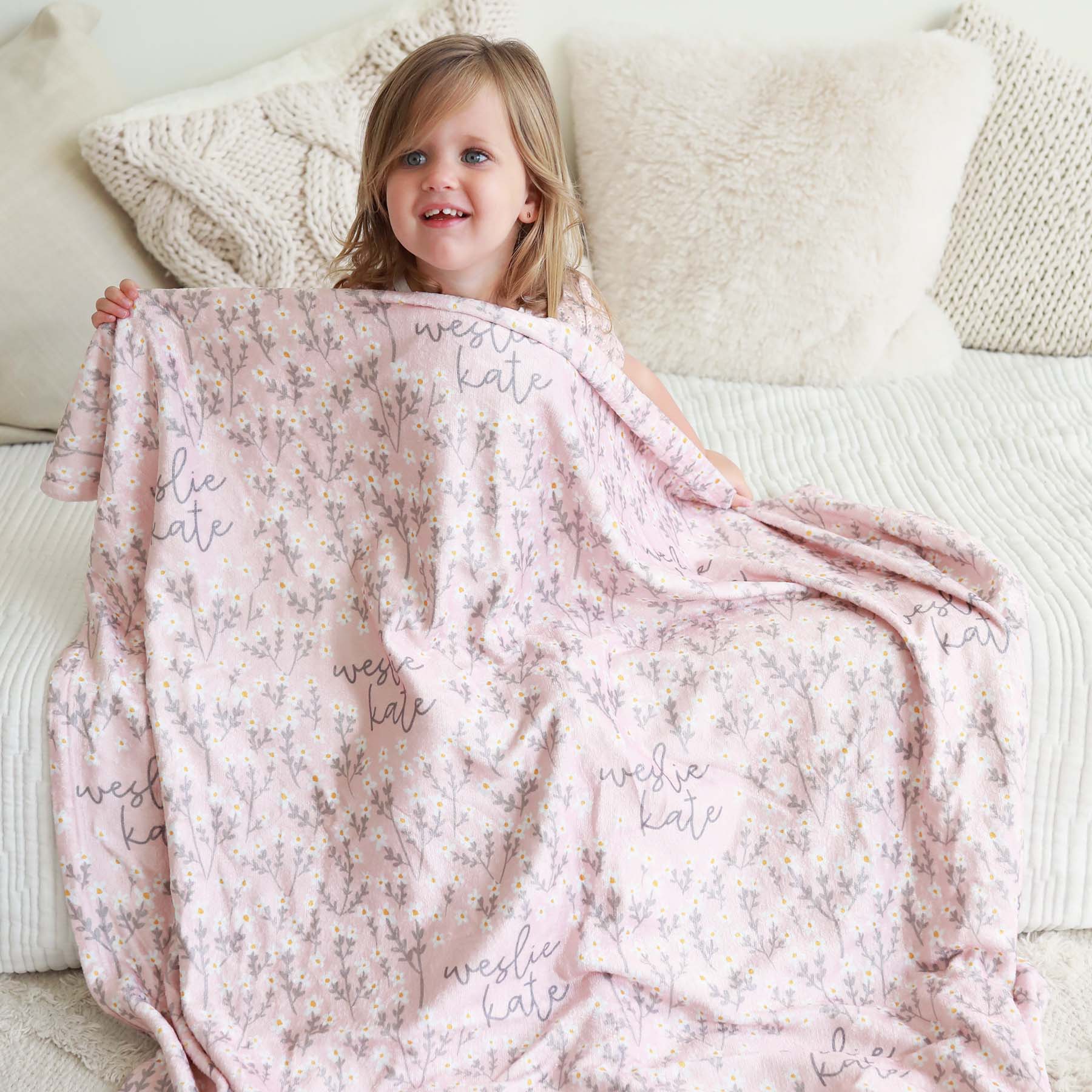  Weslie's Wildflower Personalized Kids Blanket、mySite、layawaytickets