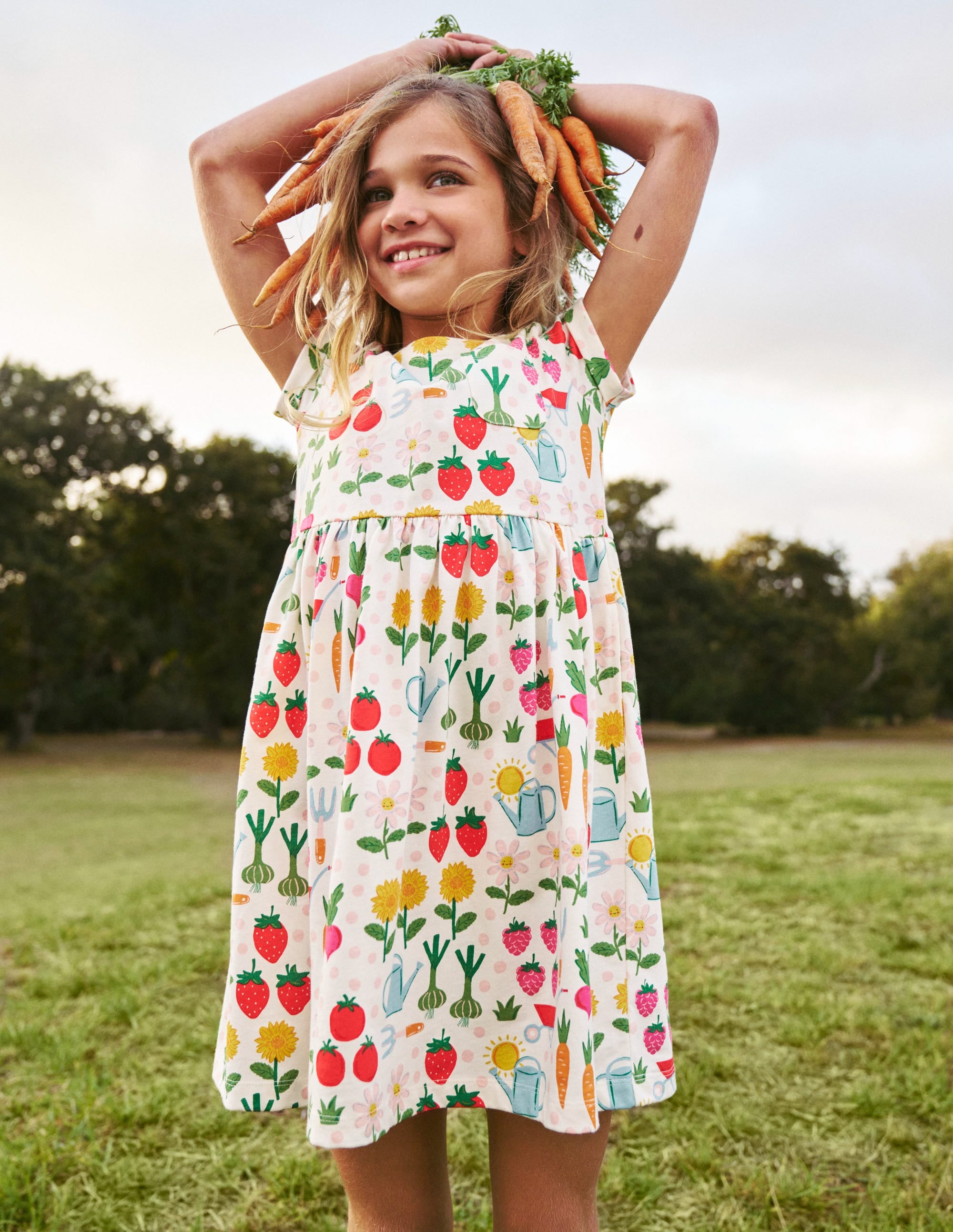  Short-sleeved Fun Jersey Dress-Multi Grow Your Own、mySite、ashleygrahame