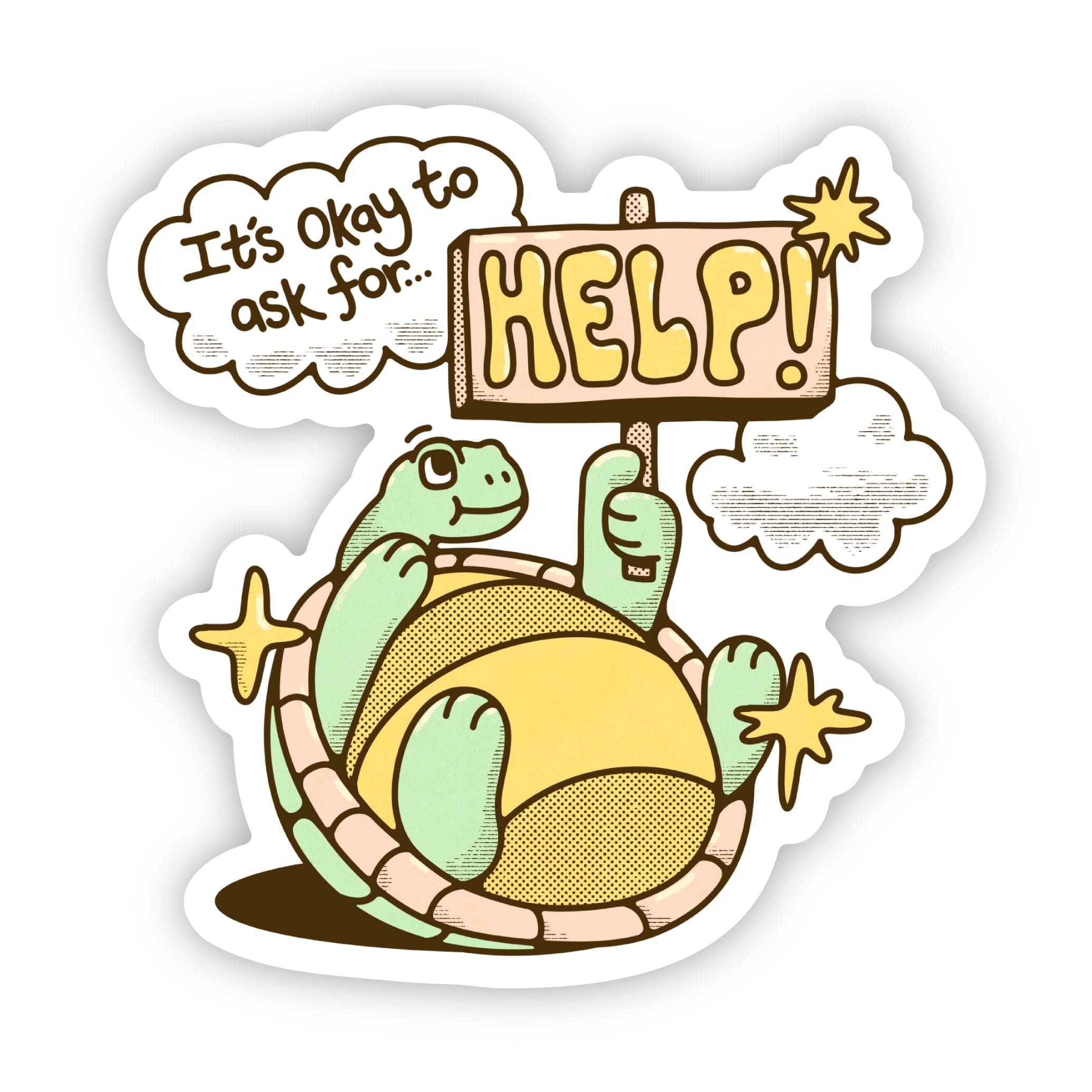  It's okay to ask for help turtle sticker、mySite、ghnorth