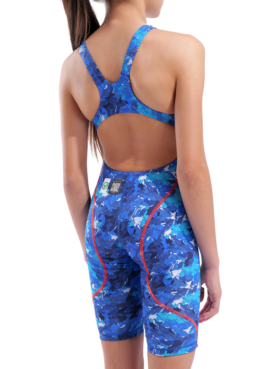 Arena Girls' Powerskin Splash Multicolors ST Next LE Open Back Tech Suit Swimsuit、mySite、noshort