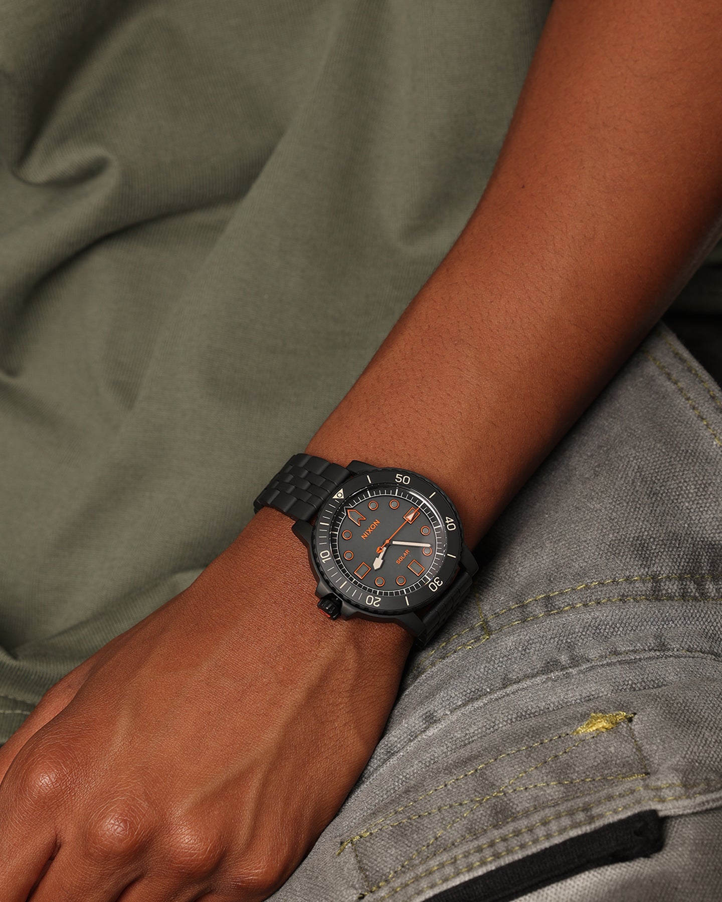 Nixon Stinger 44 Solar Watch Black/Luminescent、mySite、zt4zffjzw