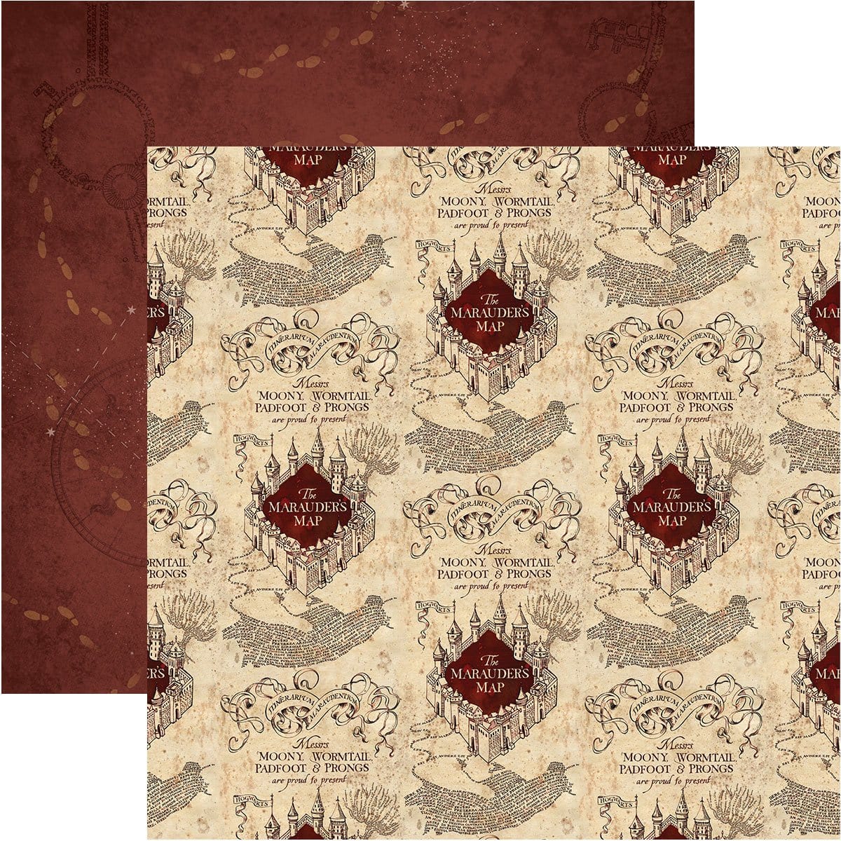  Harry Potter Scrapbook Paper - Marauder's Map、mySite、ghnorth