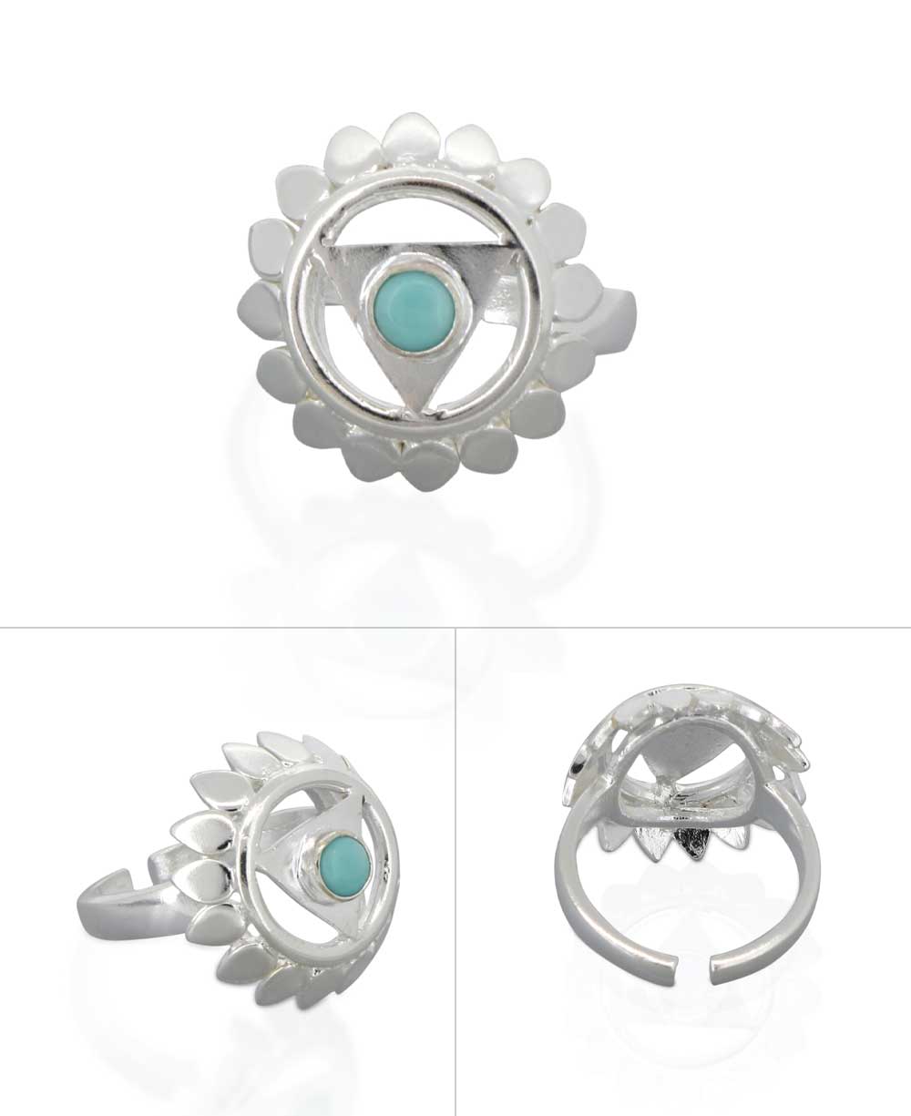 Sterling Silver and Gemstone Adjustable Chakra Rings, Sold Individually、mySite、topwebapps