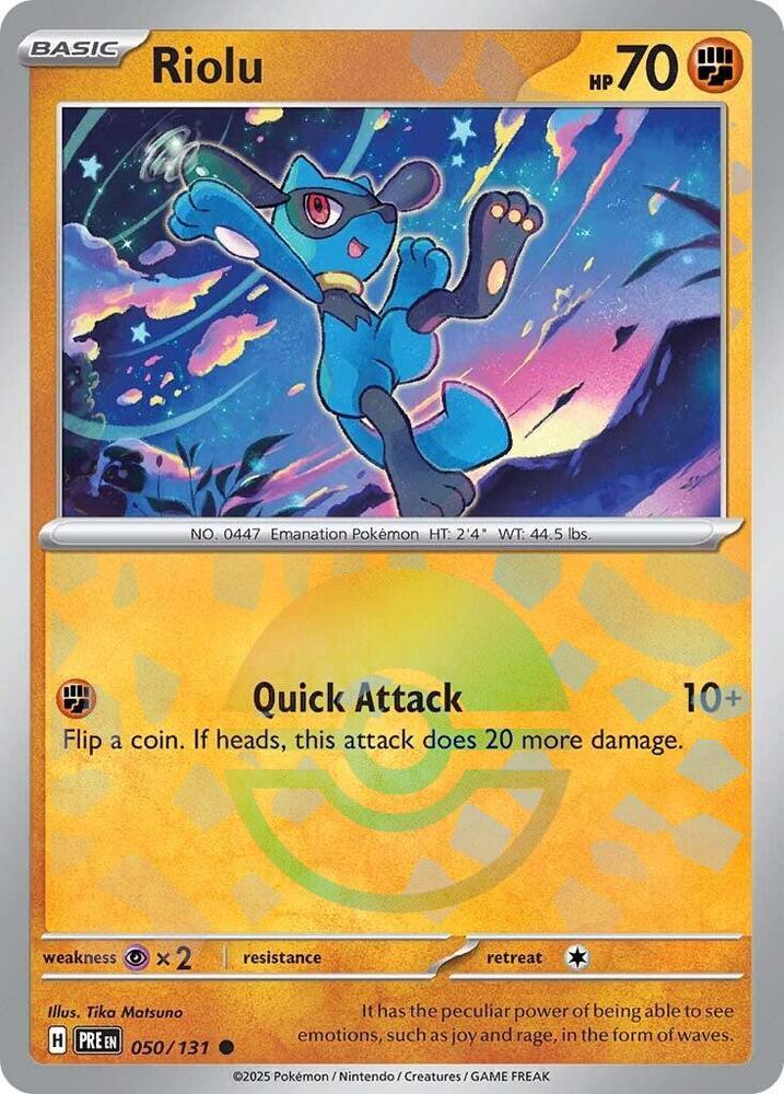 Riolu (050/131) (Poke Ball Pattern) Scarlet & Violet: Prismatic Evolutions、mySite、waistdrama