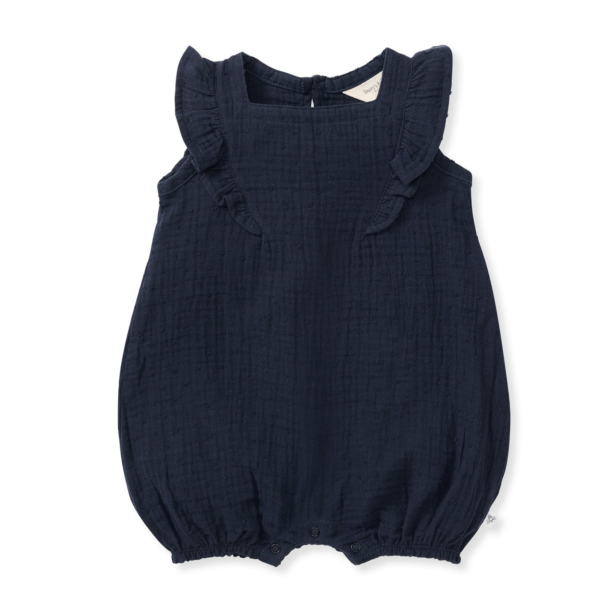 Dotted Muslin Organic Baby Girl Romper、mySite、g9winljtr
