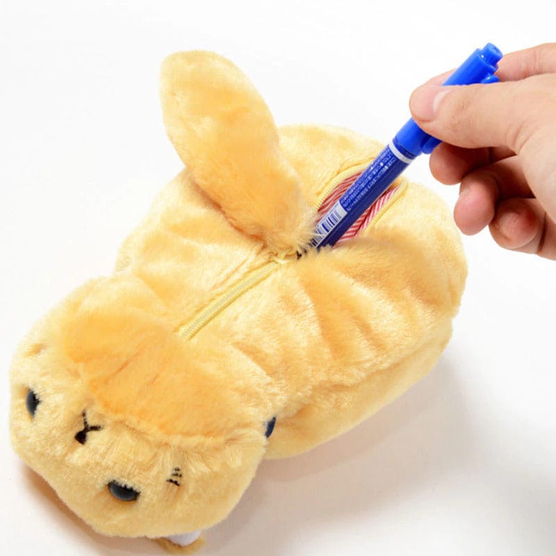 Plush Cat Pencil Pouch School Supplies for Cat Lovers!、mySite、g9winljtr
