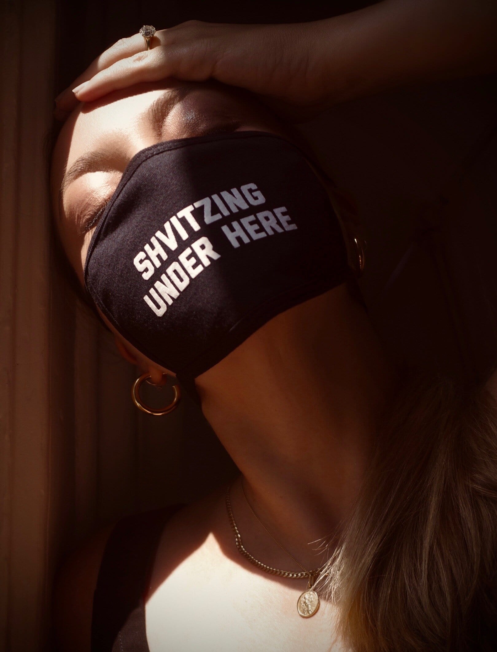 Shvitzing Under Here Mask - 100% Cotton、mySite、topwebapps