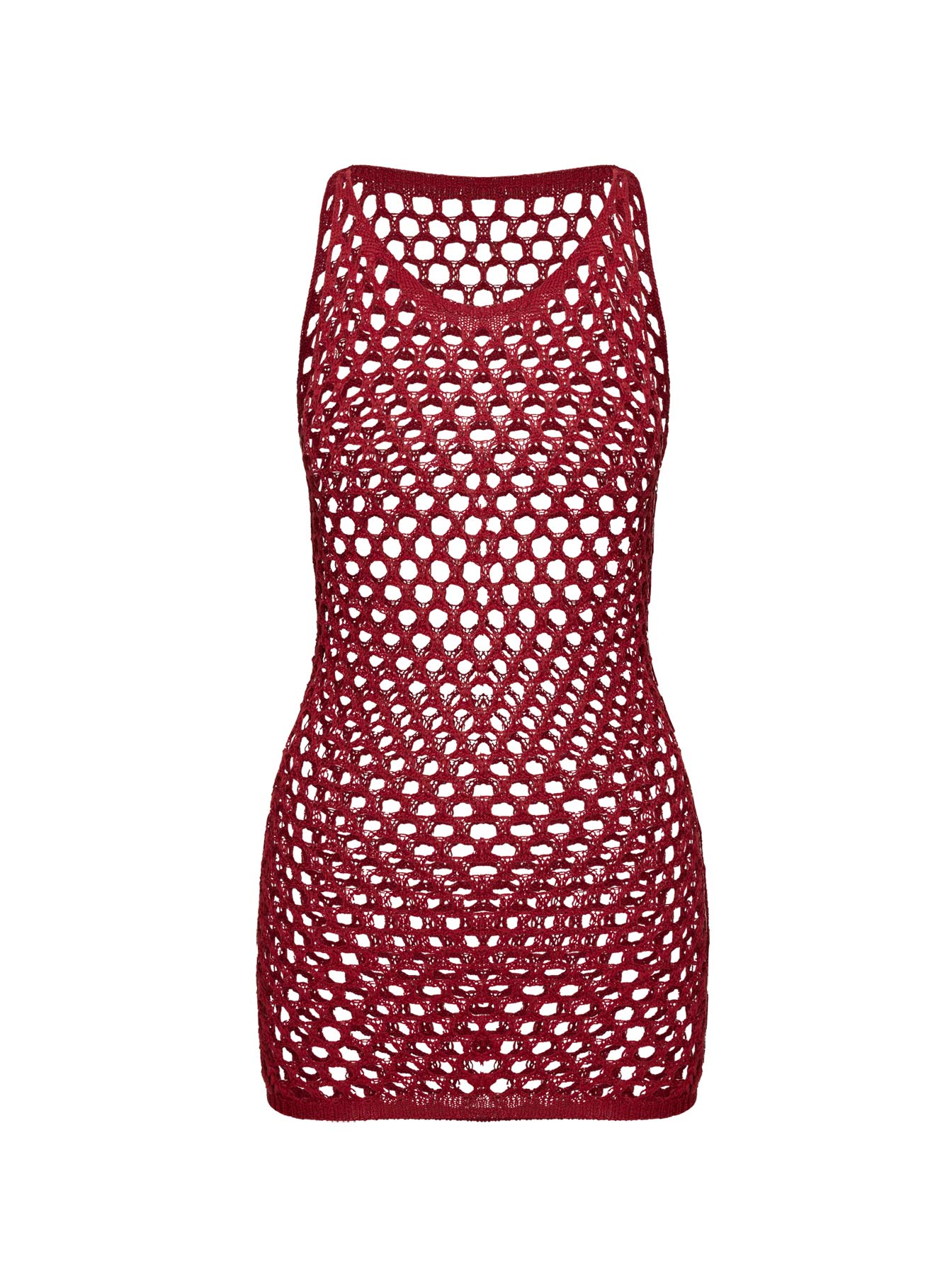 Keanes Net Mini Dress Red、mySite、solidvoid