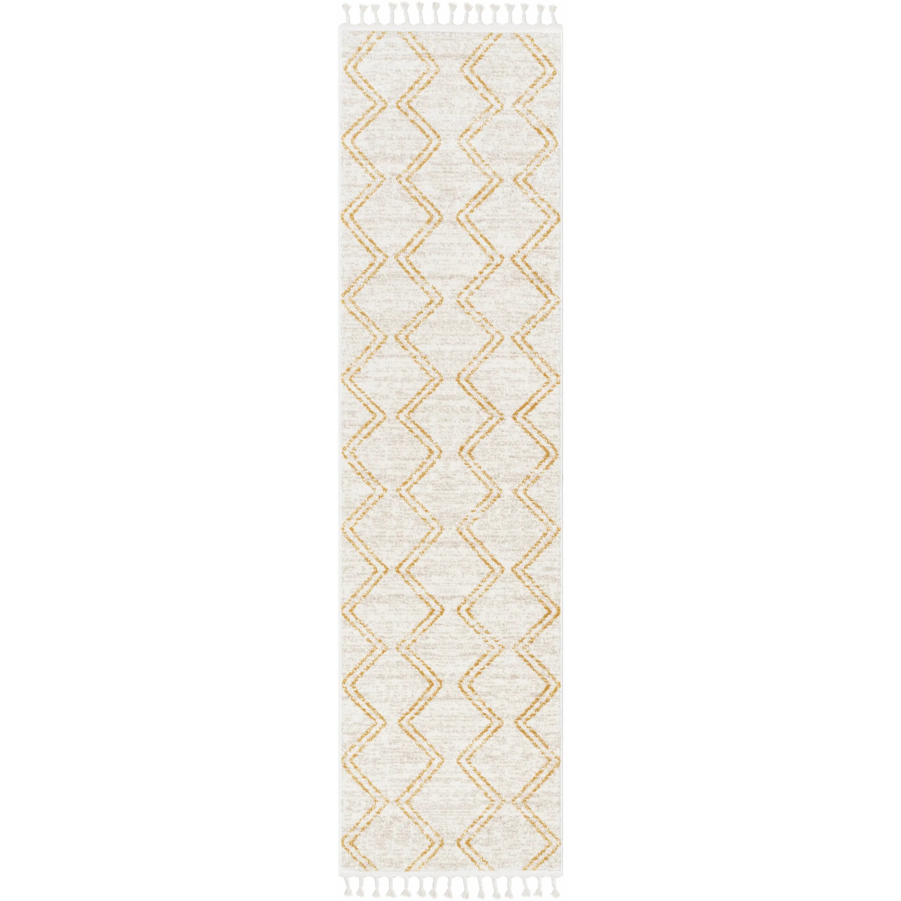 Reeve Modern Chevron Zig-Zag Yellow Ivory Kids Rug、mySite、gigharbornorthrealestate