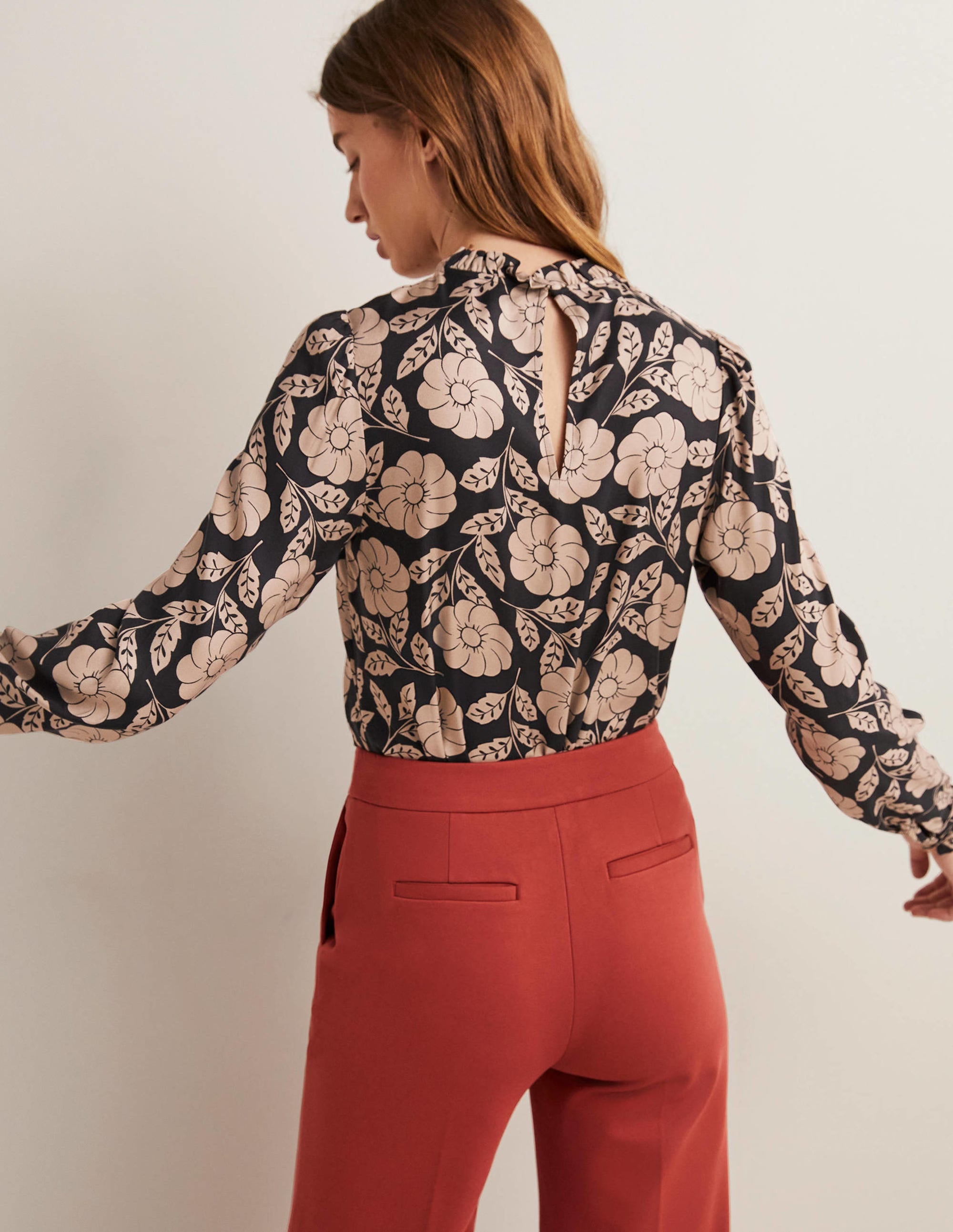  High Neck Ruffle Top-Black, Botannica、mySite、ashleygrahame