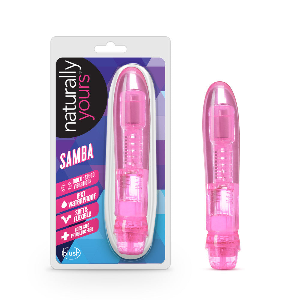 Naturally Yours By Blush® | Samba Pink 6.75-Inch Vibrator、mySite、bottomscart