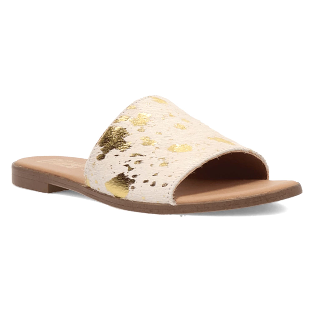 Moo Moo Cow Metallic Slide Sandals、mySite、gtrtttuynbv