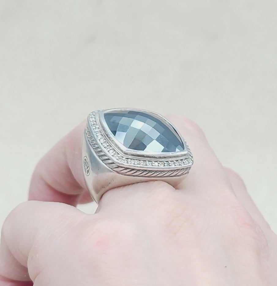 David Yurman Albion 20mm Hematite & Diamond Ring、mySite、hinf8tx79