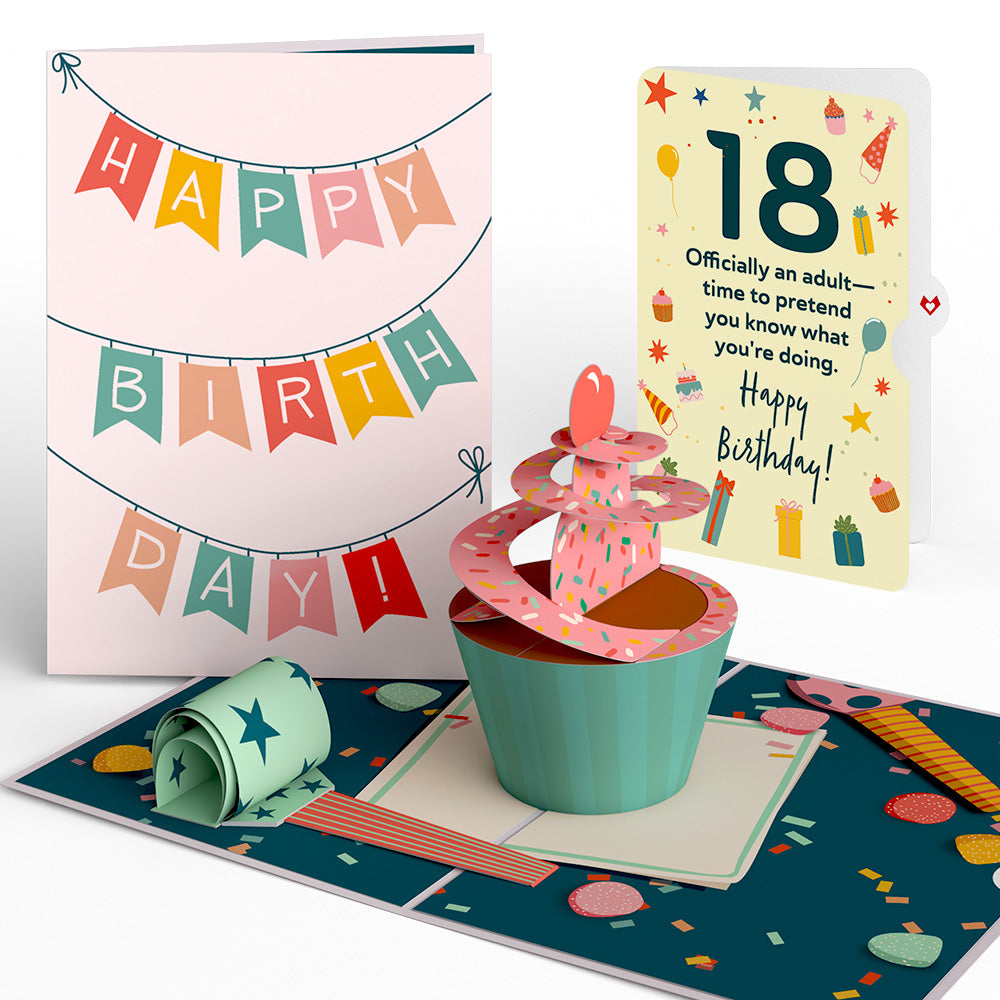 18th Birthday Cupcake Pop-Up Card and Sentiment Set、mySite、solidvoid