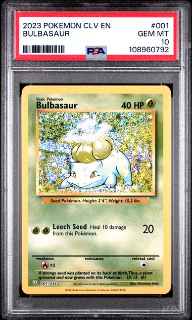 Bulbasaur #1 PSA 10 Pokemon CLV Trading Card Game Classic 2023、mySite、waistdrama