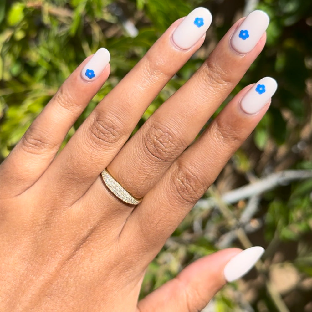 Mod Flowers | Short | Round - Tab Press-On、mySite、solidvoid