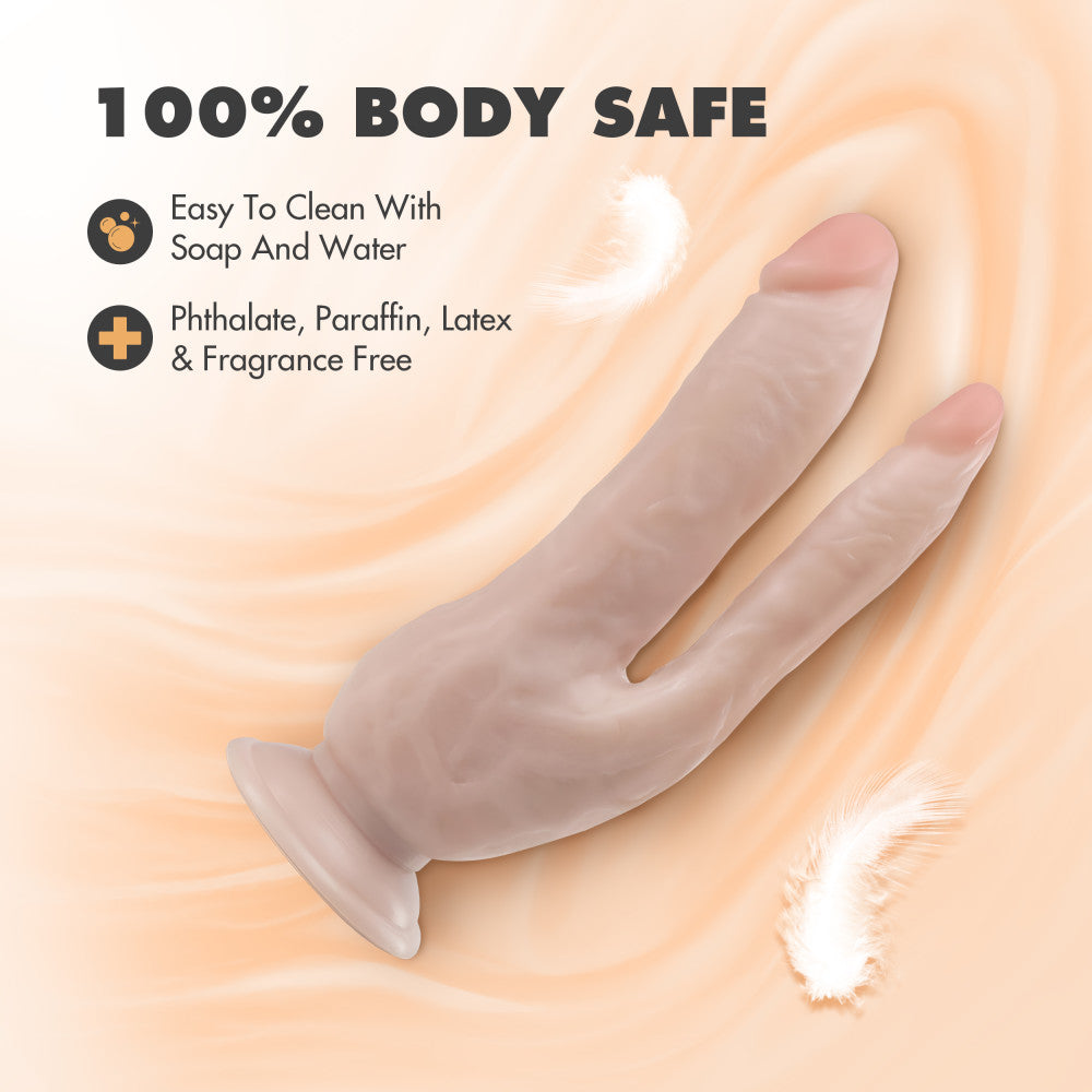 Dr. Skin By Blush® | Vanilla 8-Inch Long Dildo With Suction Cup Base、mySite、bottomscart