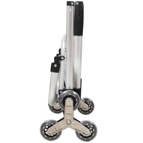 Shopping Stair Trolley with Wheels,Trolley Black Foldable Shopping Cart,Removable Shopping Oxford Waterproof Bag,Stainless Steel Triangular Wheels, Black、、eastwooduniform