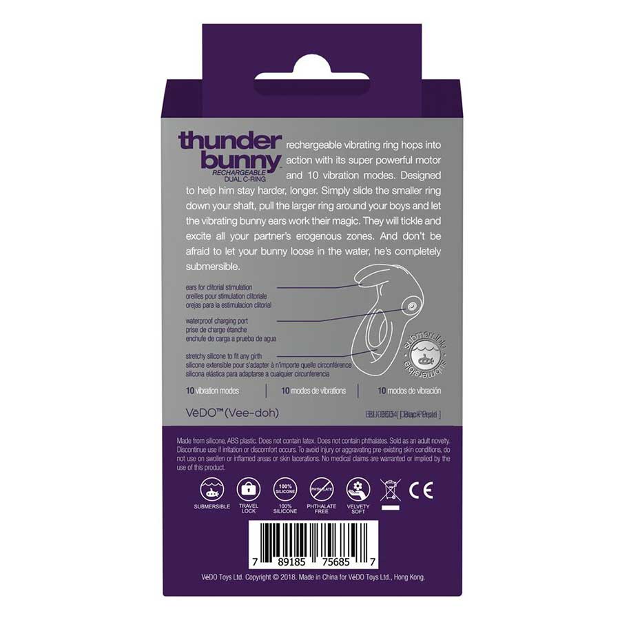 VeDO Thunder 10 Speed Rechargeable Silicone Dual Rabbit C-Ring、mySite、bottomscart