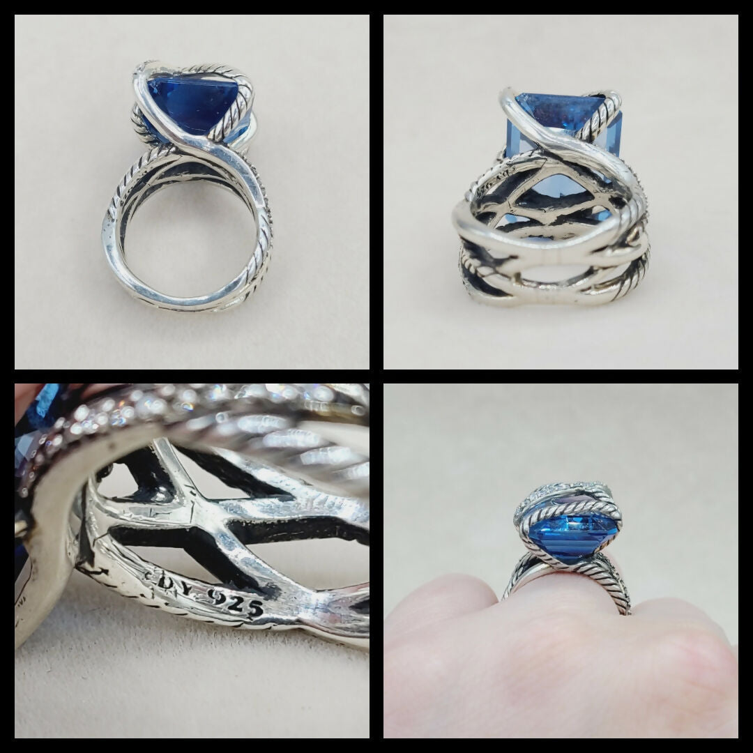 David Yurman Cable Wrap Ring Hampton Blue Topaz、mySite、hinf8tx79