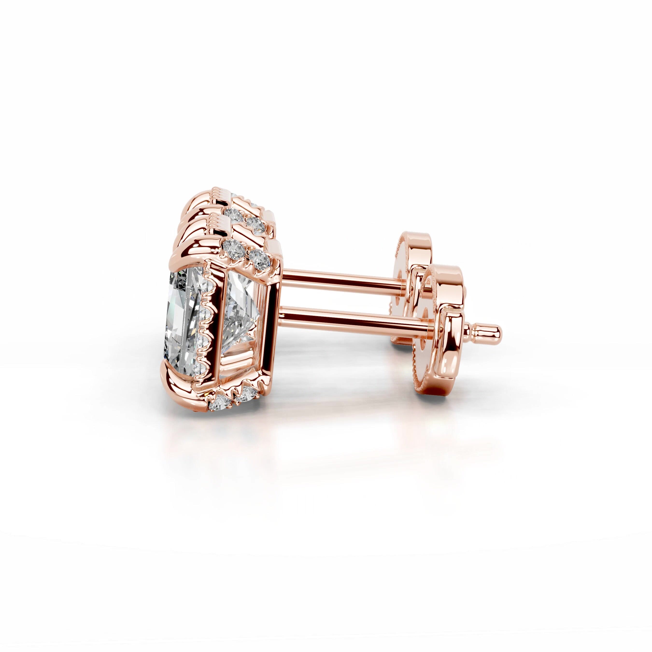 Ophelia Diamond Halo Earrings - 14K Rose Gold、mySite、hinf8tx79