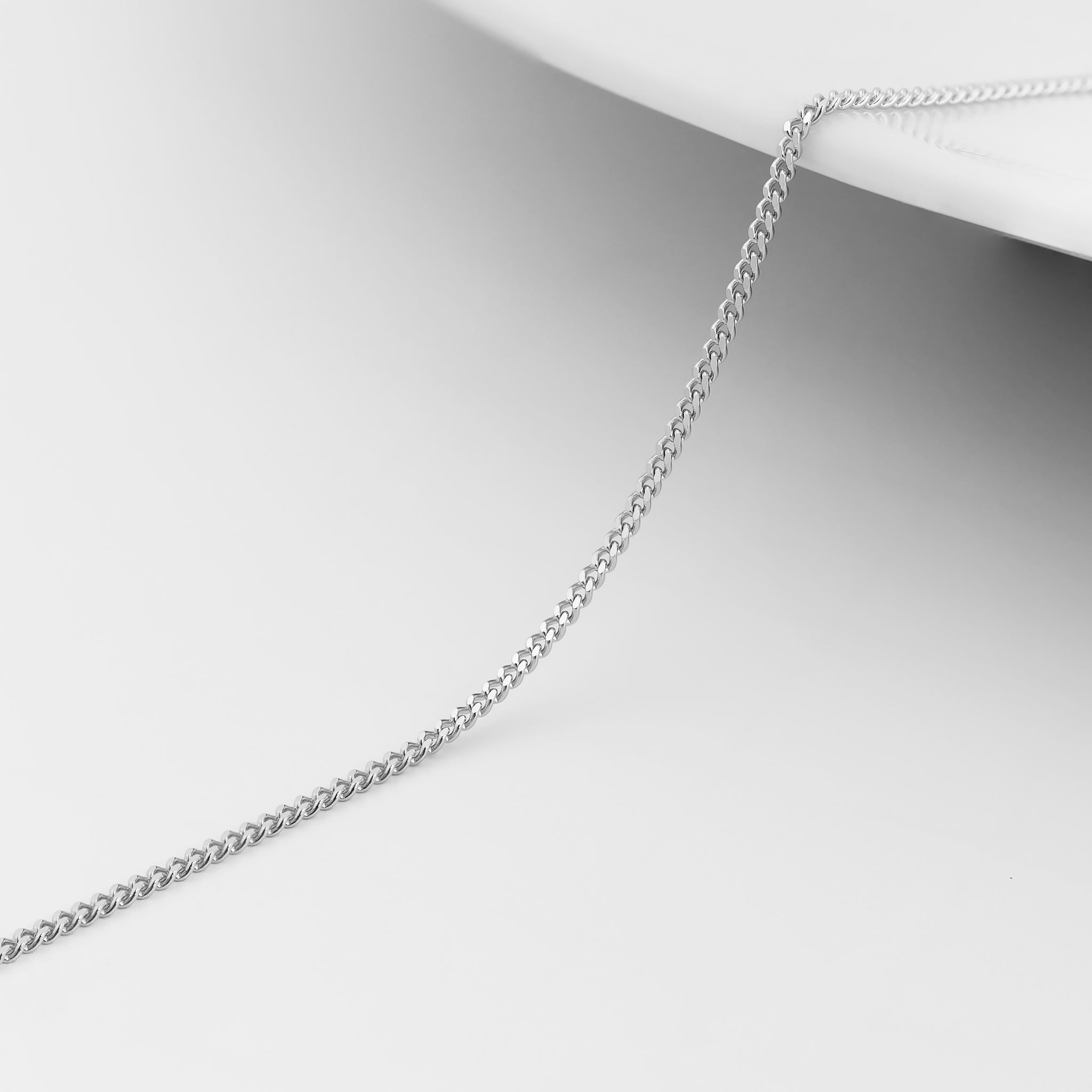 1.2mm Diamond Cut Curb .925 Sterling Silver Permanent Jewelry Chain - By the Foot / PMJ0010、mySite、dreamappss