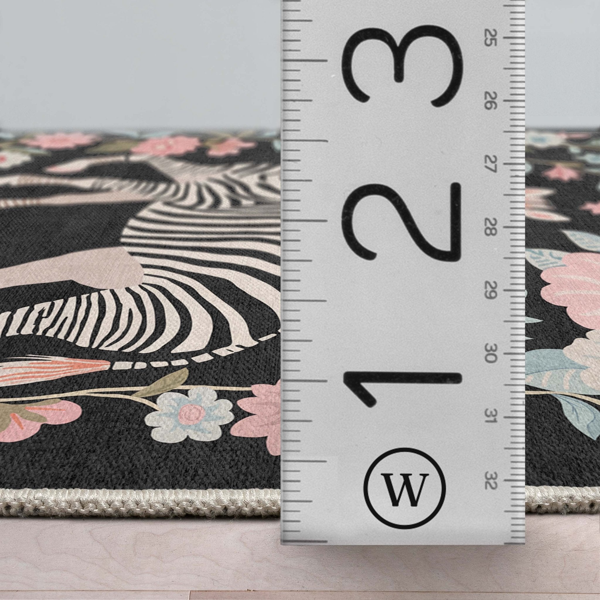 Zebra Floral Rug for Living Room, Dining Room, Bedroom and Kitchen、mySite、gigharbornorthrealestate