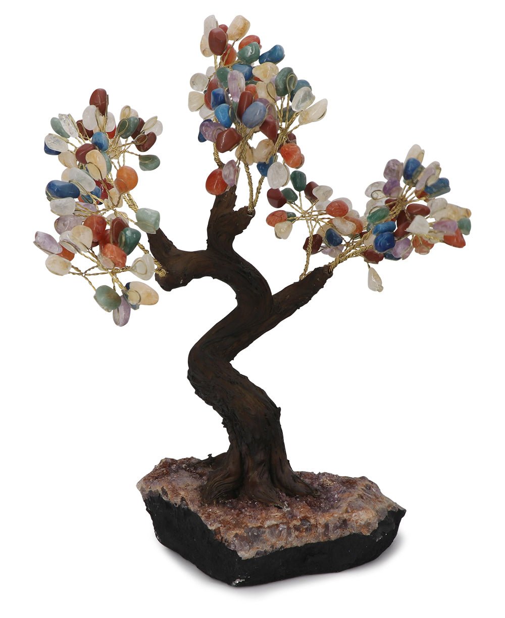 Premium Multicolored Rainbow Gemstone Bonsai Tree, 180 Stones、mySite、topwebapps