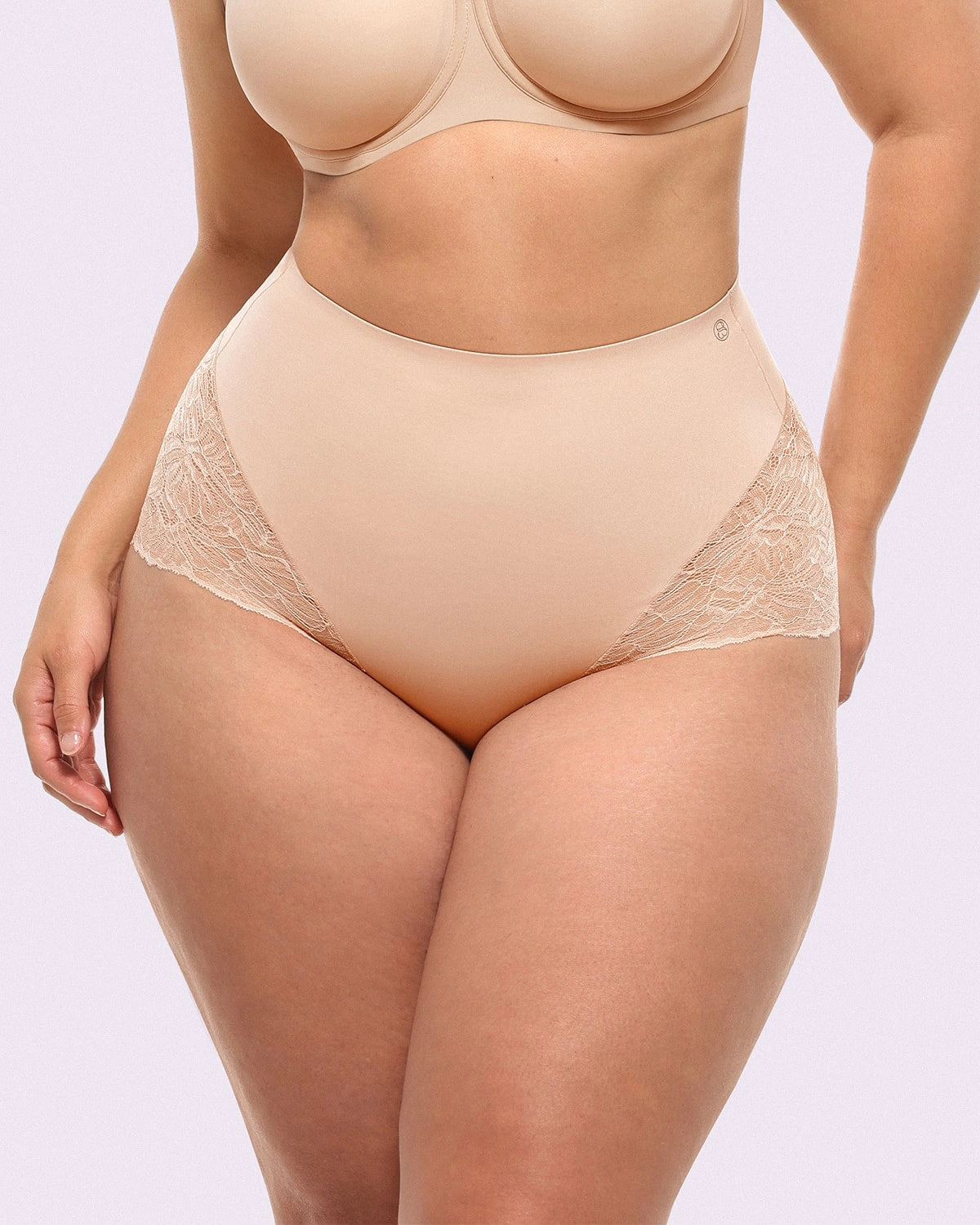 Bare Essentials™ MeshSmooth™ Mid-Waist Lace Panty、mySite、bengalsvssteelers