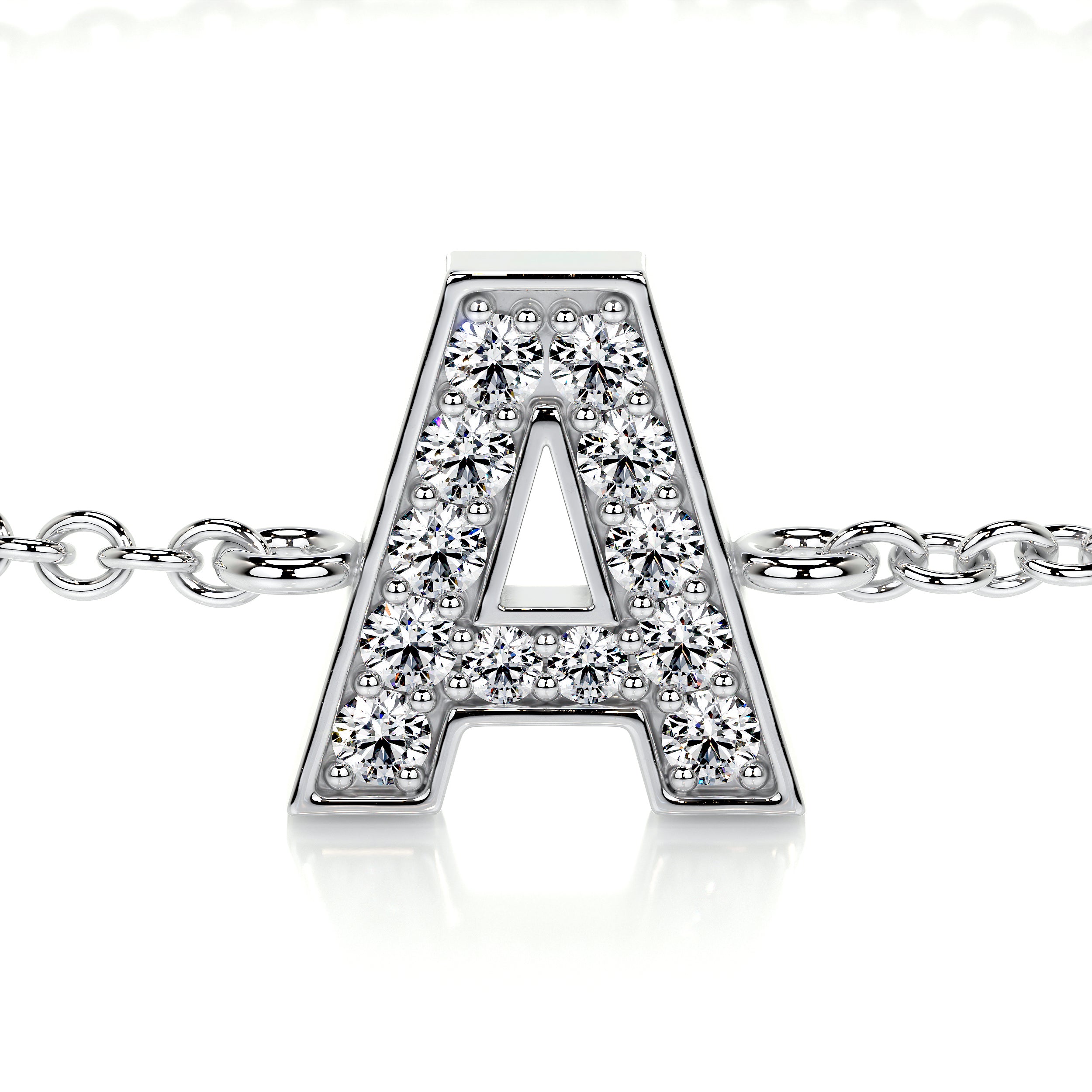Bridget Letter Lab Grown Diamonds Bracelet (0.30 Carat) -14K White Gold、mySite、hinf8tx79