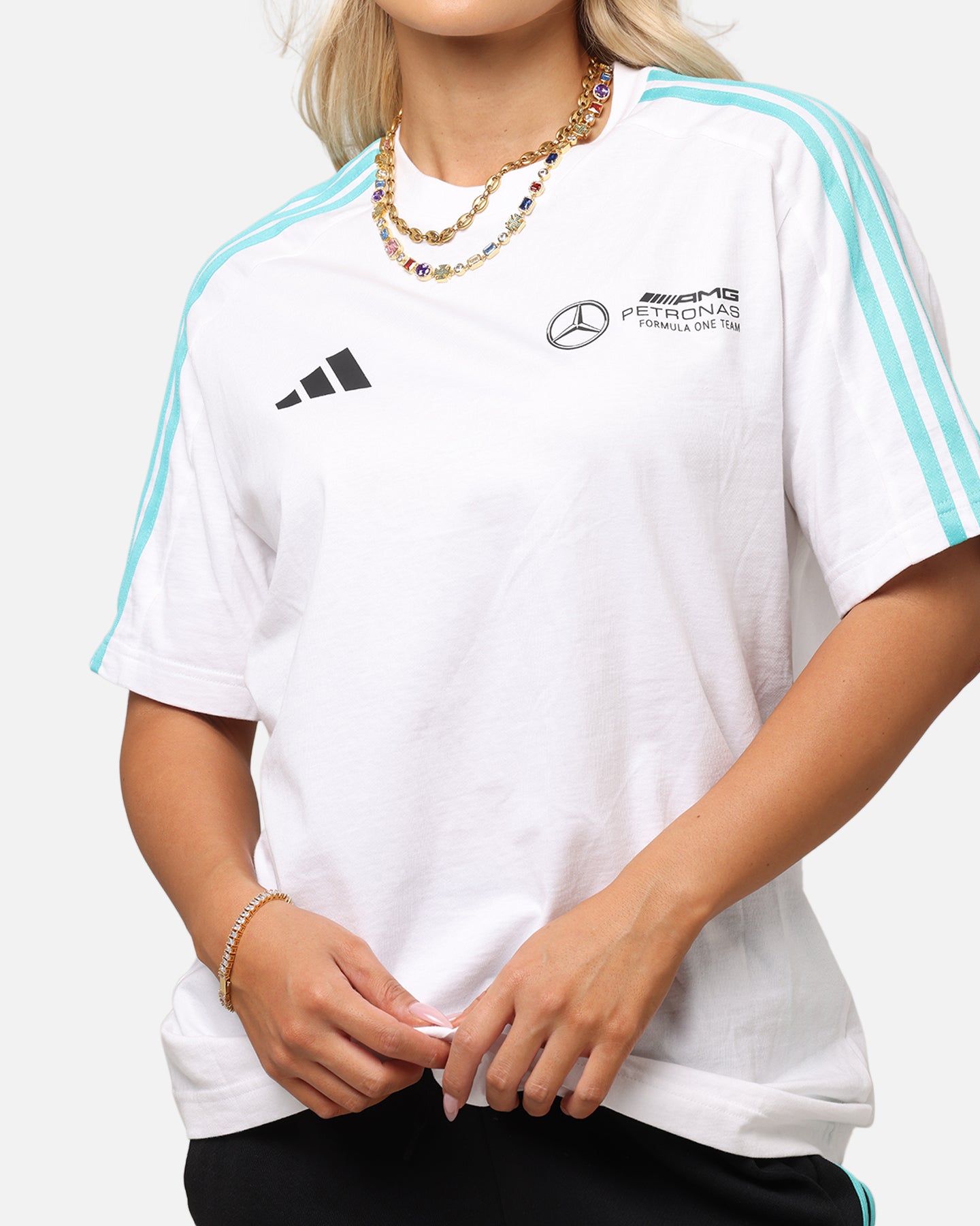 adidas x Mercedes-AMG PETRONAS Formula One F1 DNA T-Shirt White、mySite、zt4zffjzw