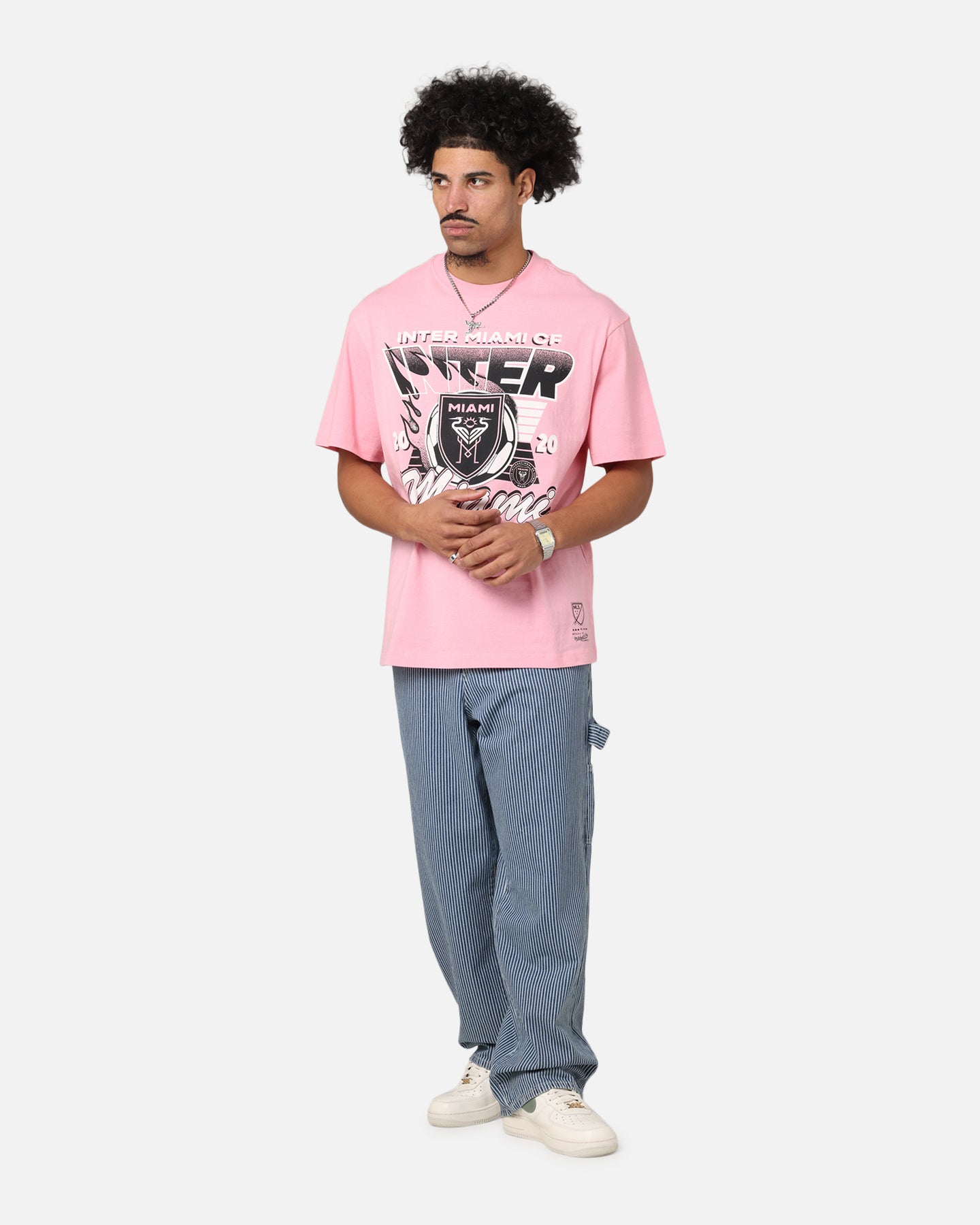 Mitchell & Ness Inter Miami CF Flaming Ball T-Shirt Pink、mySite、zt4zffjzw