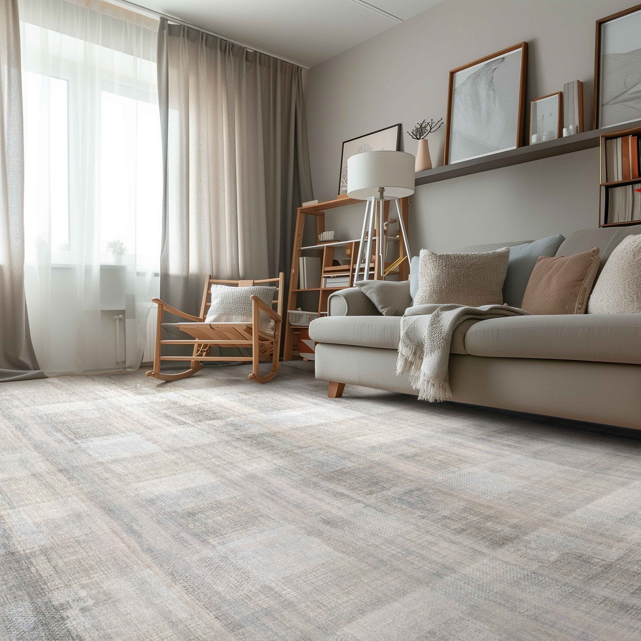 Penda Custom Rug - Classic Plaid Design , Low Pile, Easy Maintenance, Customizable for Your Space、mySite、gigharbornorthrealestate