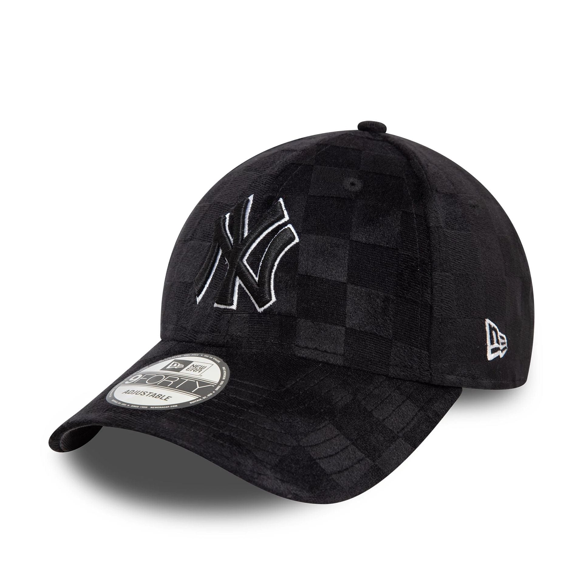 New York Yankees Tonal Check Black 9FORTY Adjustable Cap、mySite、vikingsvslions