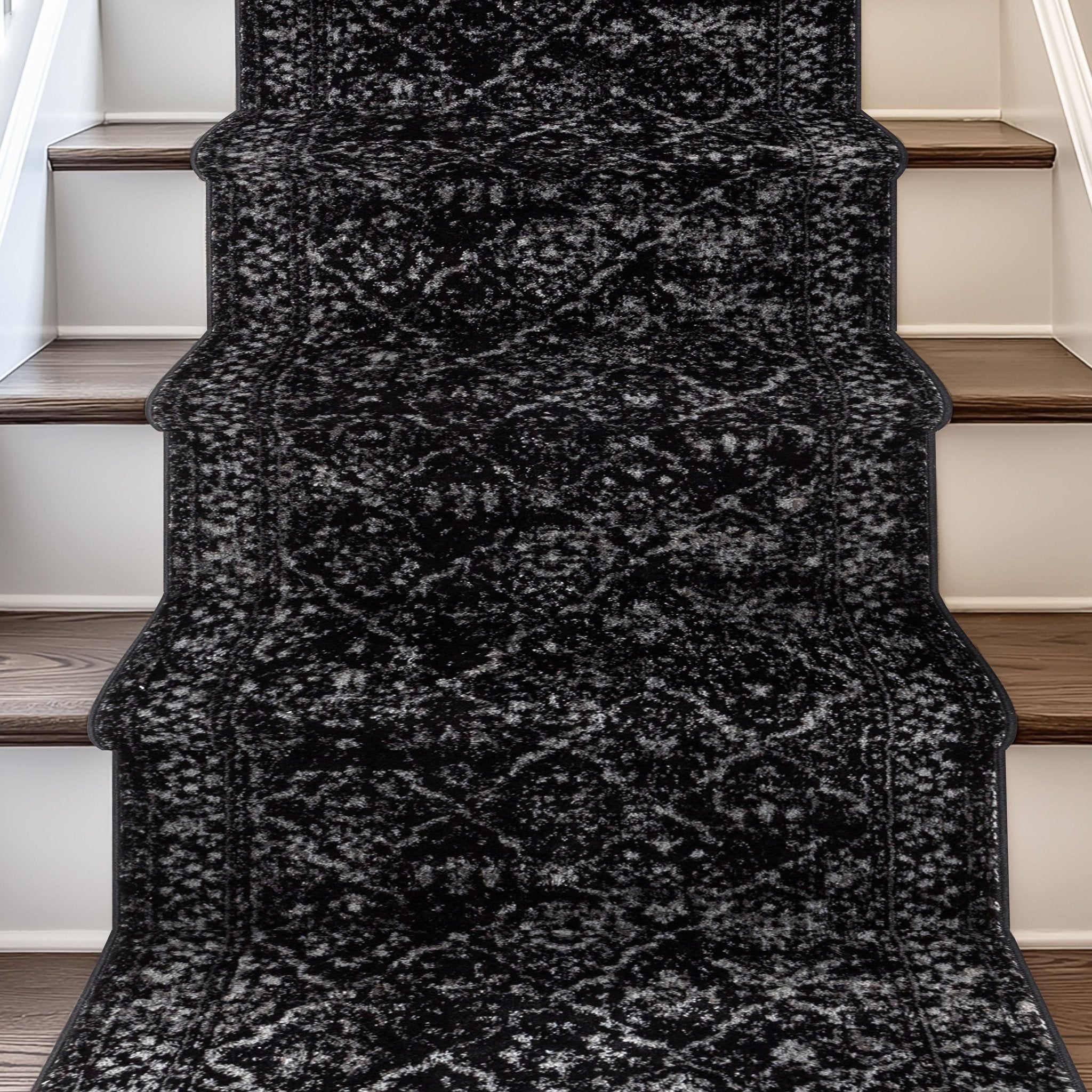 Argos Custom Size Runner Vintage Medallion Oriental Black Choose Your Width x Choose Your Length Hallway Runner Rug、mySite、gigharbornorthrealestate