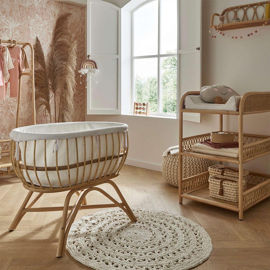  CuddleCo Aria Crib - Rattan、mySite、merchandisen