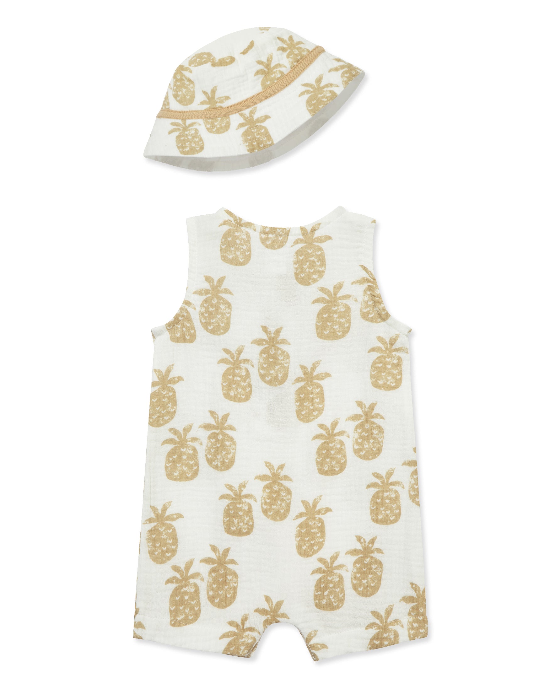  Pineapple Gauze Romper & Hat Set、mySite、layawaytickets