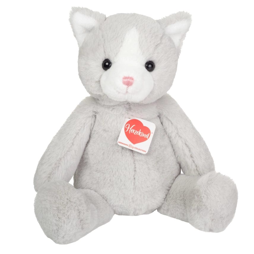 Trixie Gray and White Plush Kitty Cat Eco-friendly Teddy Hermann、mySite、g9winljtr