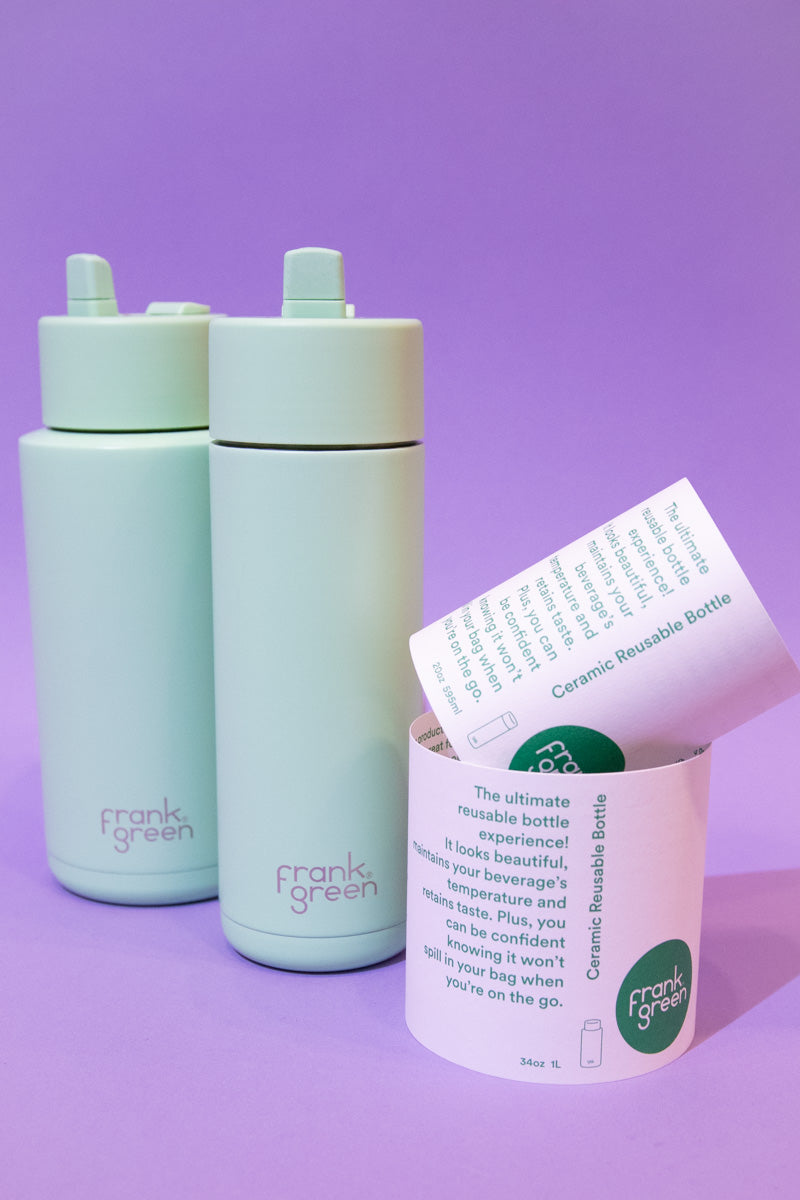 Frank Green Reusable Bottle 20oz- Mint Gelato、mySite、hinf8tx79
