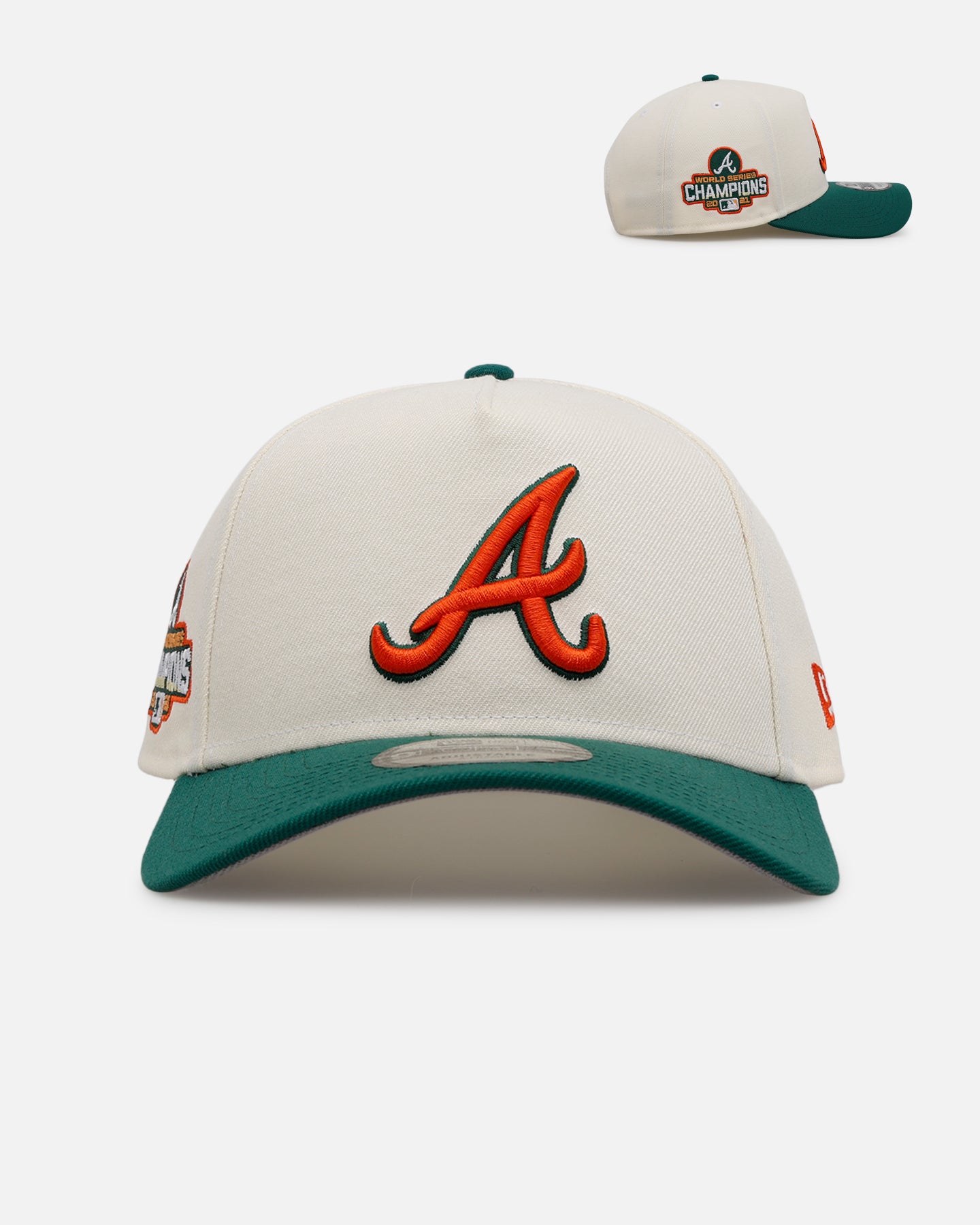 New Era Atlanta Braves 'Citrus' 9FORTY A-Frame Snapback Chrome/Green/Orange、mySite、zt4zffjzw