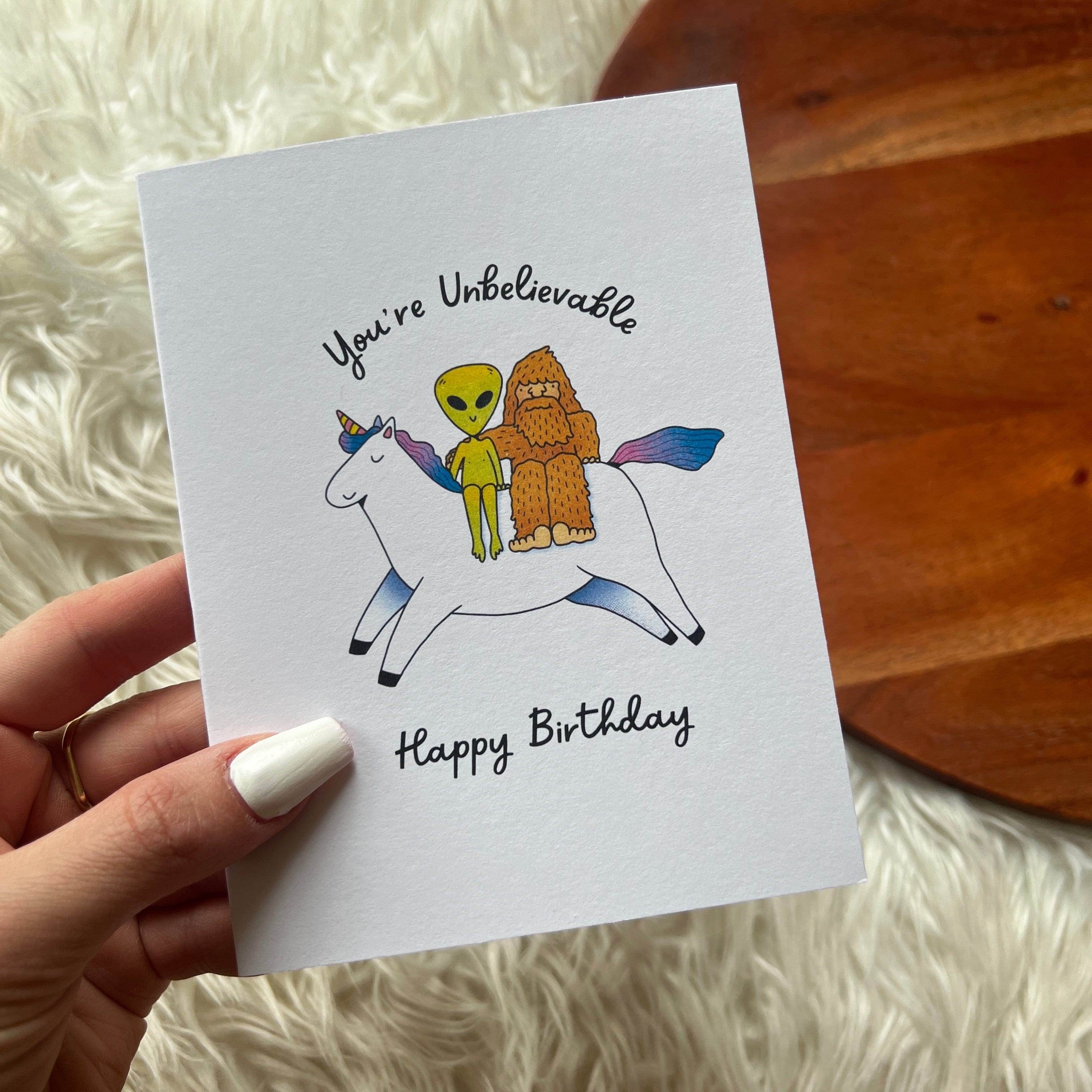  You're Unbelievable Cryptid Birthday Card、mySite、ghnorth