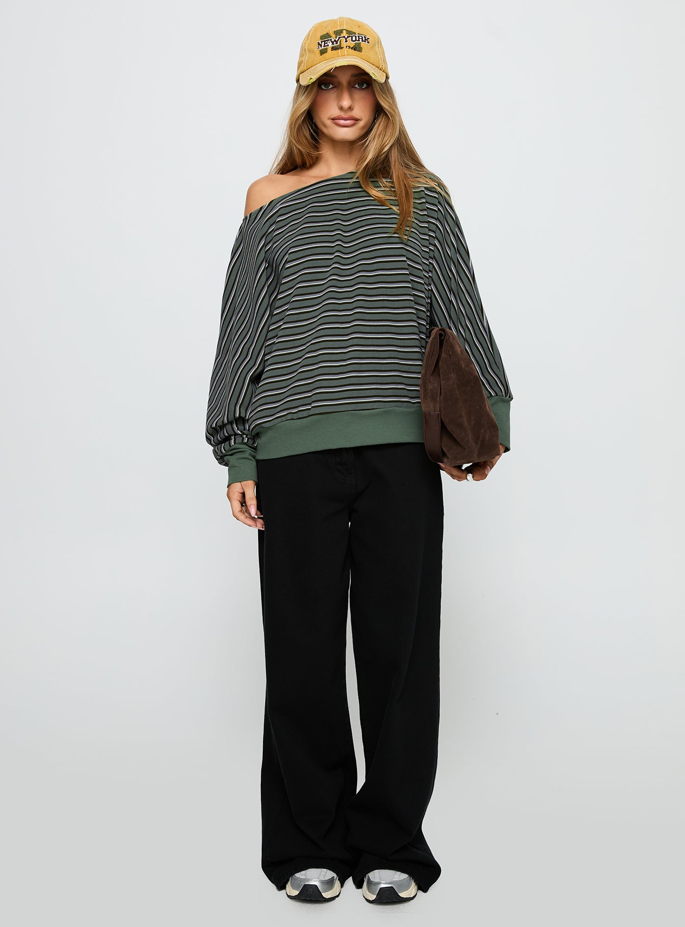 Zaylah Contrast Cuff Jumper Green、mySite、solidvoid