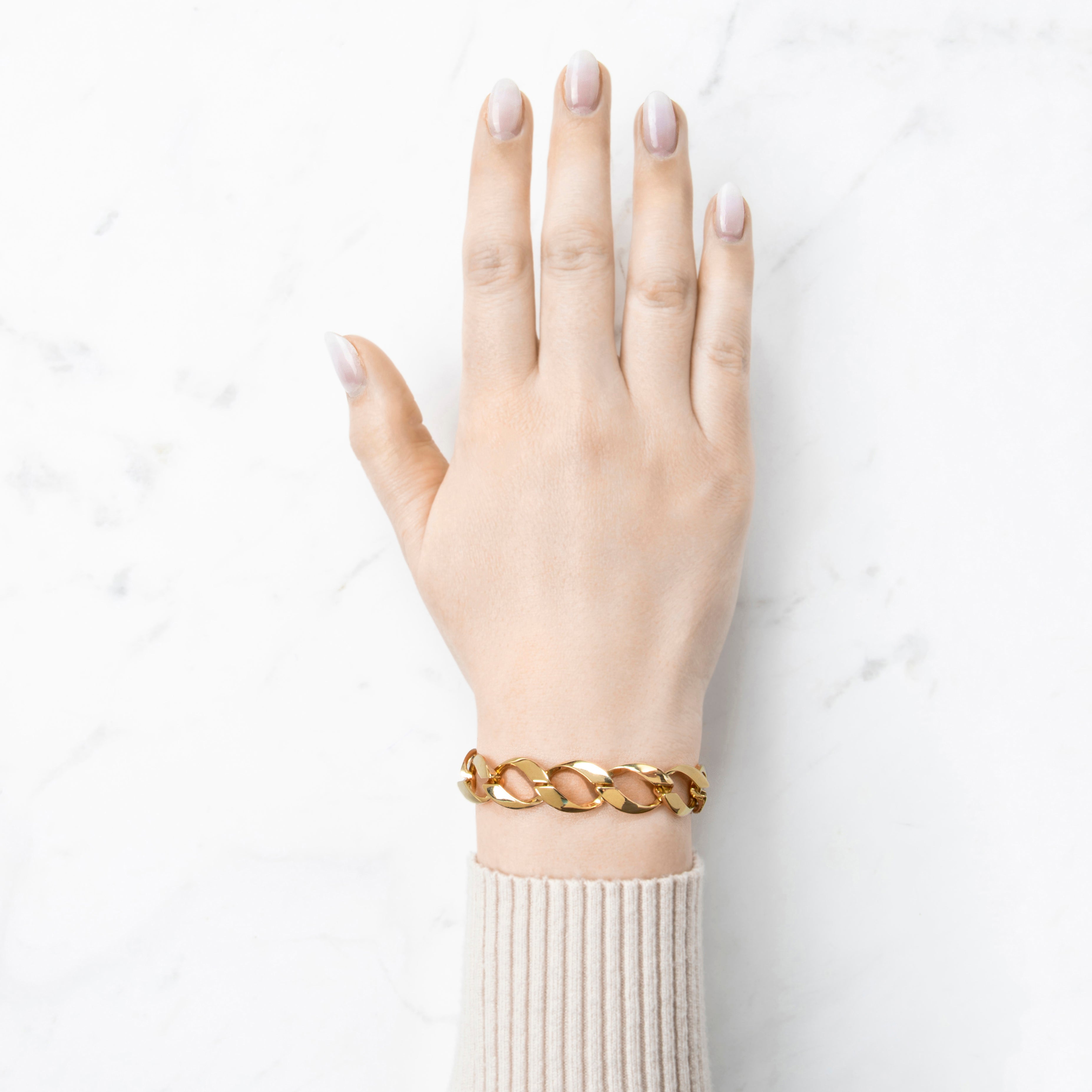 Vintage Heavy Italian 14k Yellow Gold Stunning Oversize Link Bracelet 7、mySite、hinf8tx79