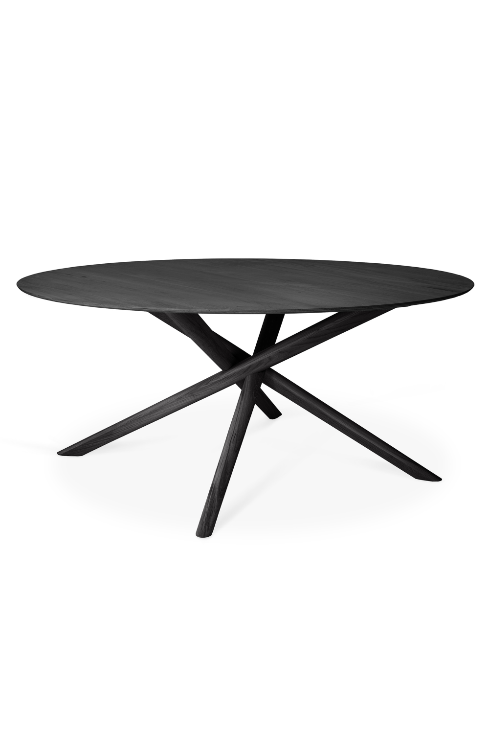 Round Black Oak Dining Table | Ethnicraft Mikado、mySite、neckold