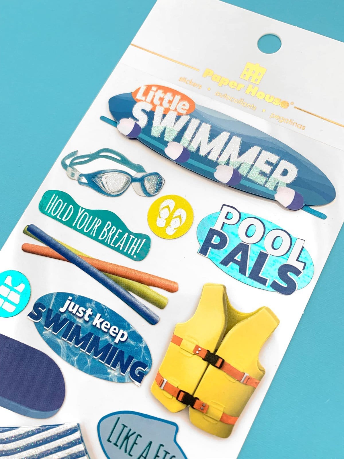  Scrapbook Stickers - 3D Swimming、mySite、ghnorth