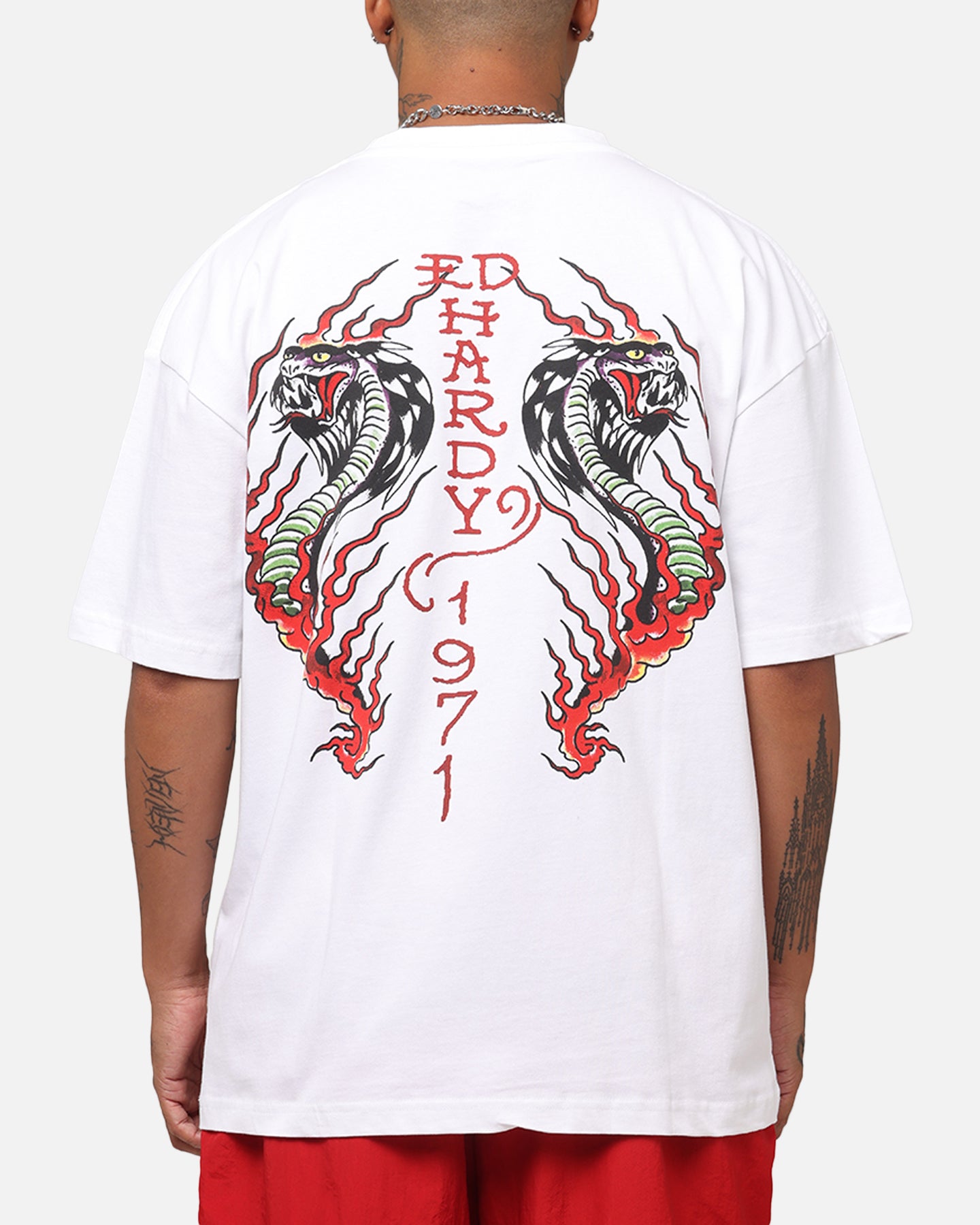 Ed Hardy Flaming Cobra T-Shirt White、mySite、zt4zffjzw